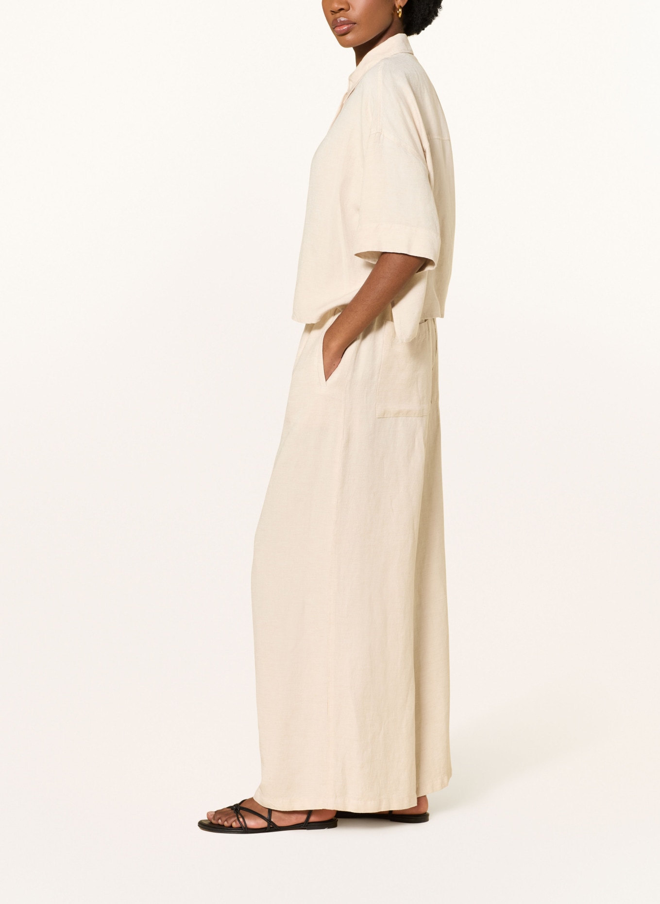 DRYKORN Marlenehose CEILING mit Leinen: ECRU