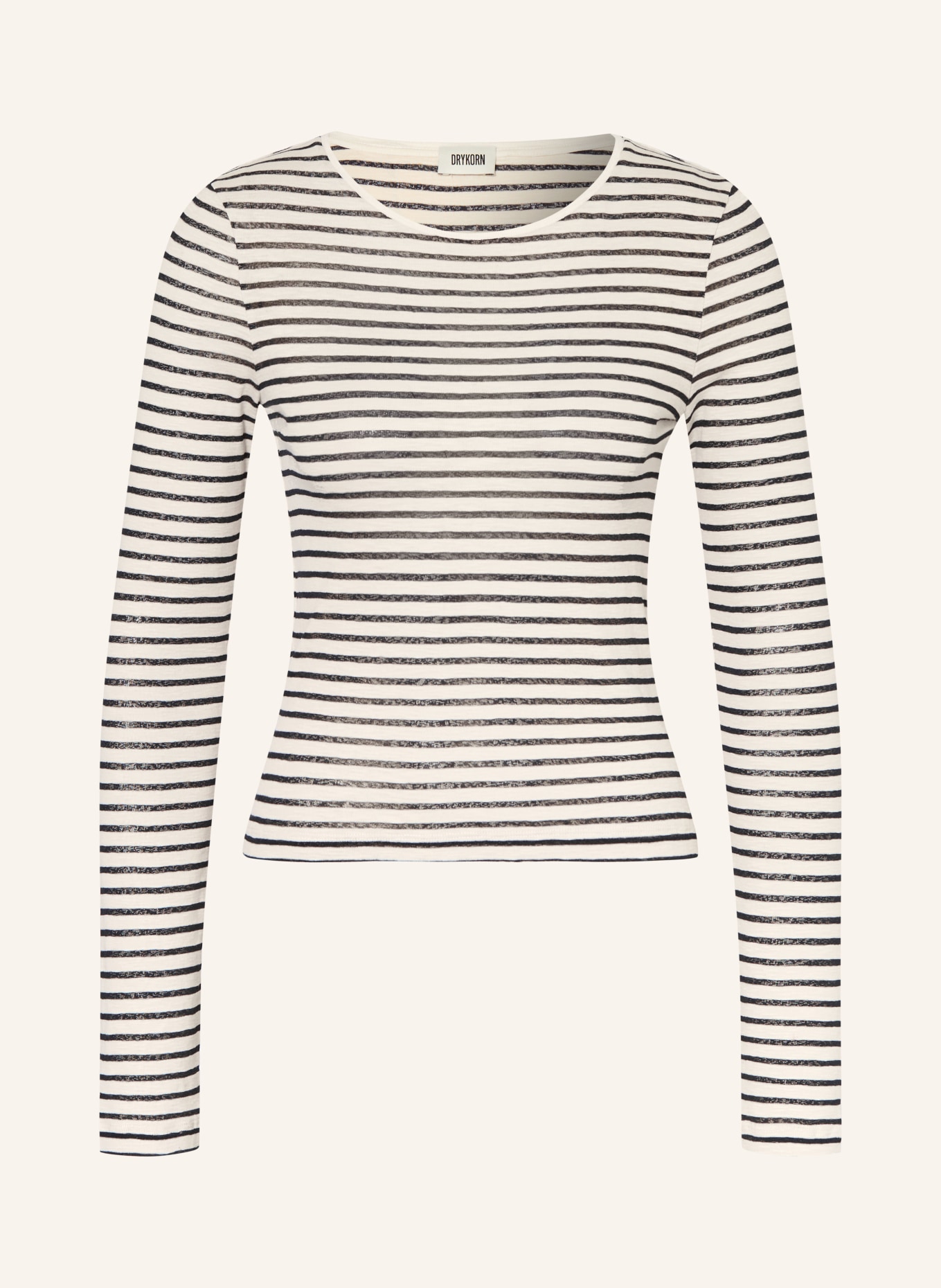 DRYKORN T-shirt met lange mouwen: WIT / ZWART