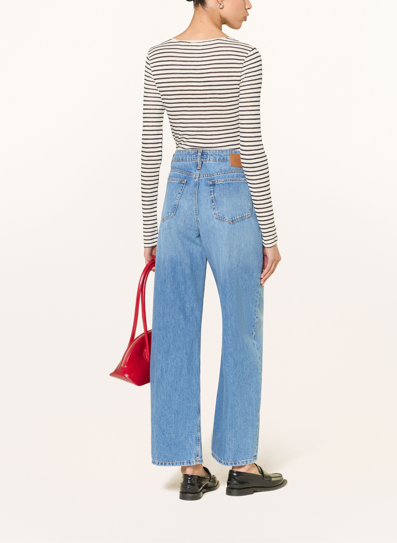 DRYKORN T-shirt met lange mouwen: WIT / ZWART