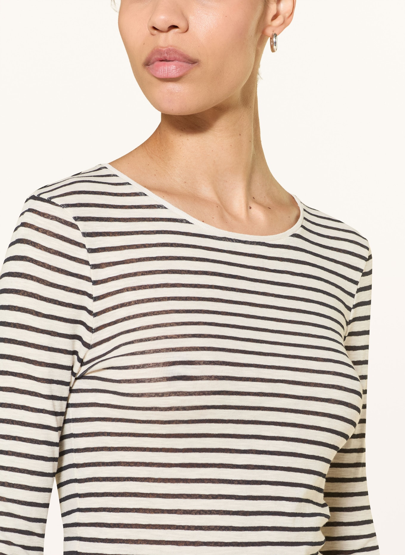 DRYKORN T-shirt met lange mouwen: WIT / ZWART