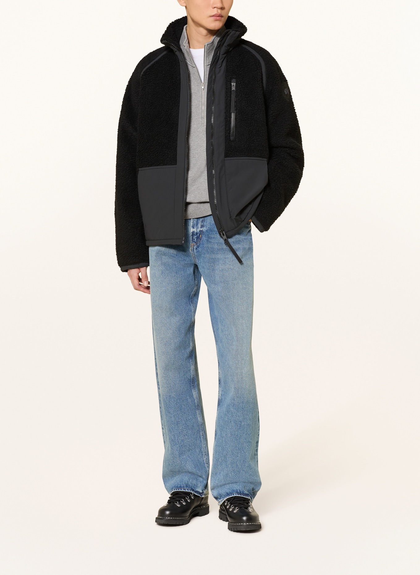 CANADA GOOSE Veste en fourrure synthétique dans un mélange de matières: NOIR