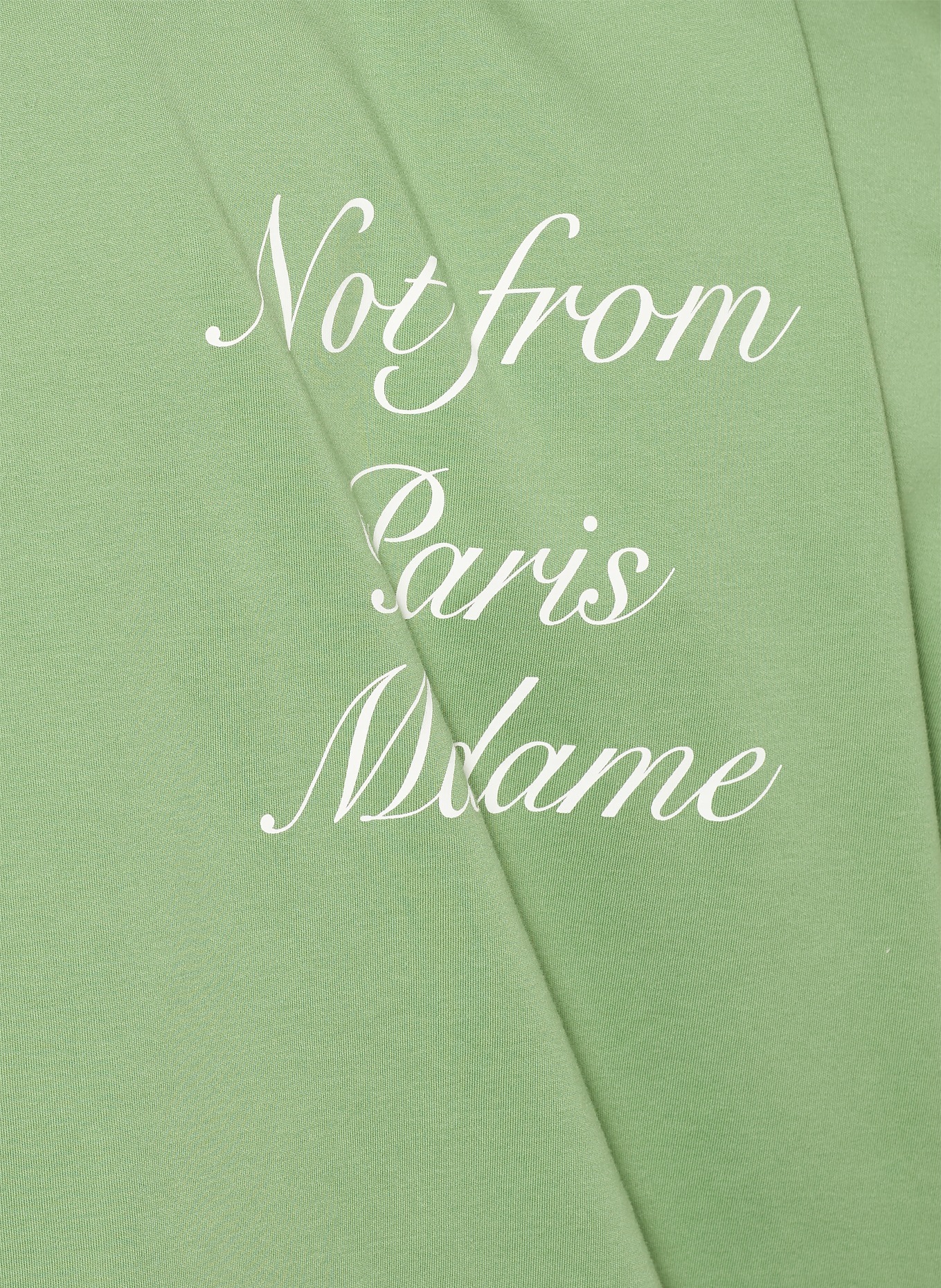 DRÔLE DE MONSIEUR T-Shirt LE T-SHIRT SLOGAN CALLIGRAPHY: GRÜN / WEISS