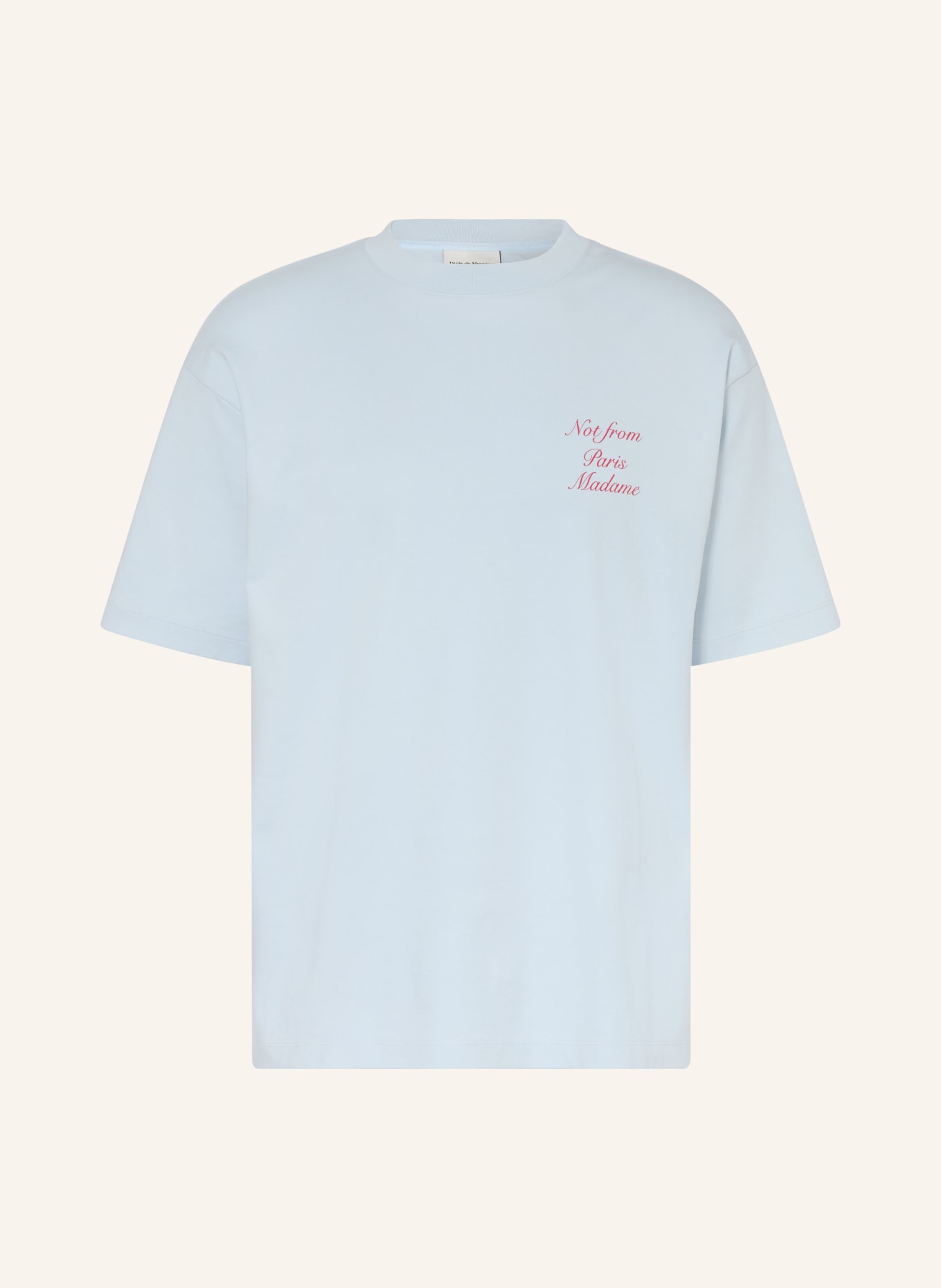 DRÔLE DE MONSIEUR T-Shirt LE T-SHIRT SLOGAN CALLIGRAPHY: HELLBLAU / ROT