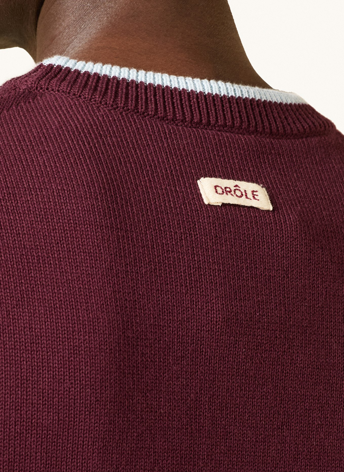 DRÔLE DE MONSIEUR Pullunder: DUNKELROT / WEISS