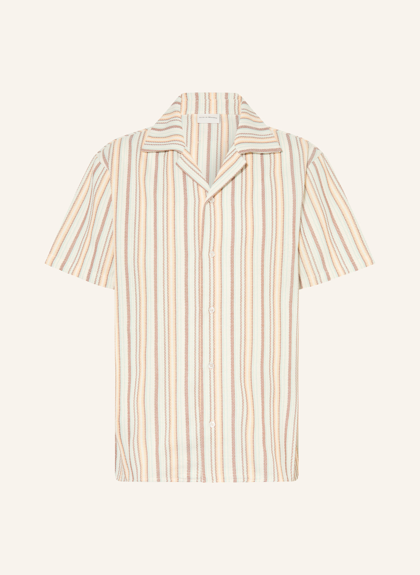 DRÔLE DE MONSIEUR Letní košile Comfort Fit: BÍLÁ / HNĚDÁ / MÁTOVÁ