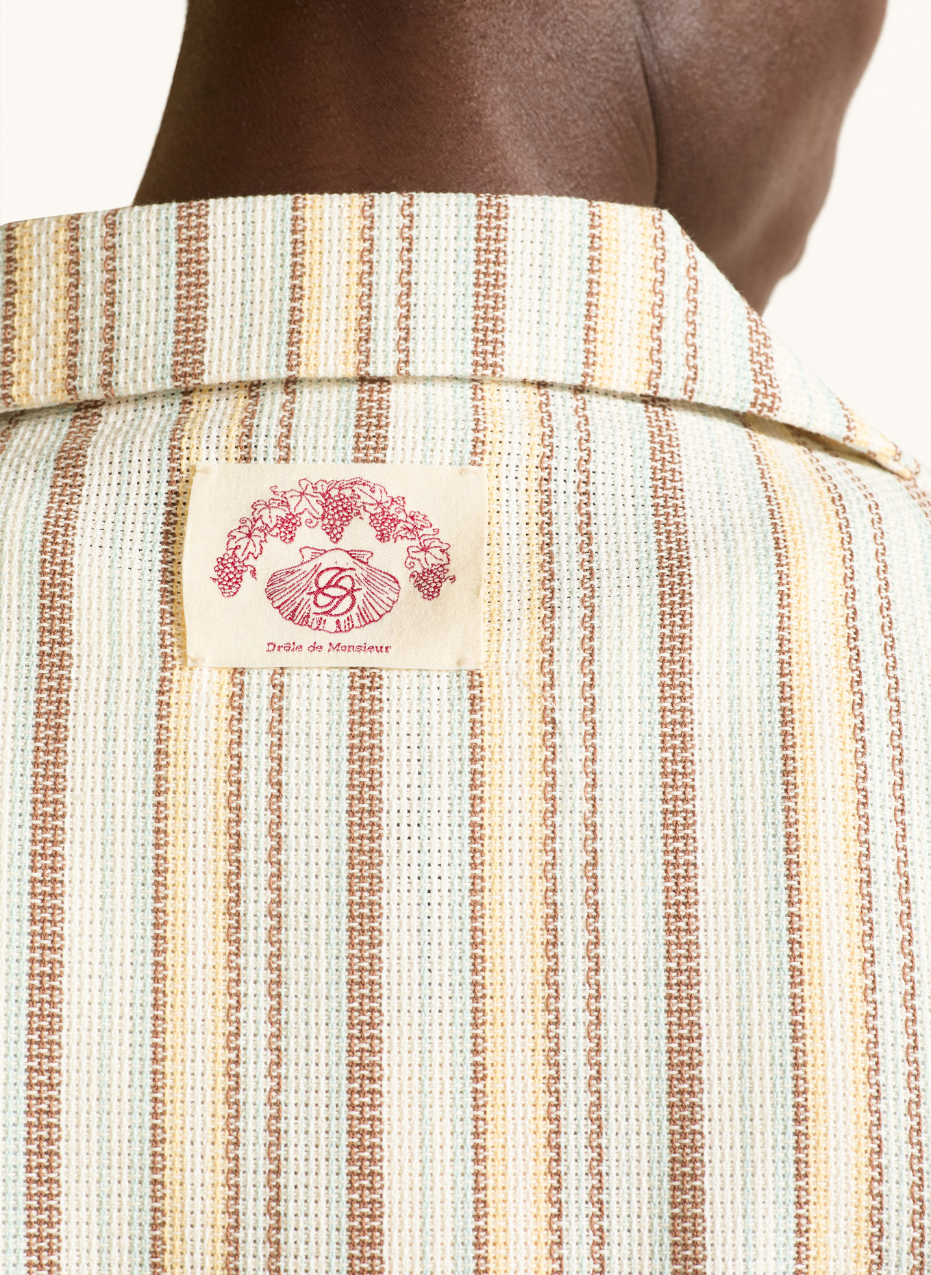 DRÔLE DE MONSIEUR Letní košile Comfort Fit: BÍLÁ / HNĚDÁ / MÁTOVÁ