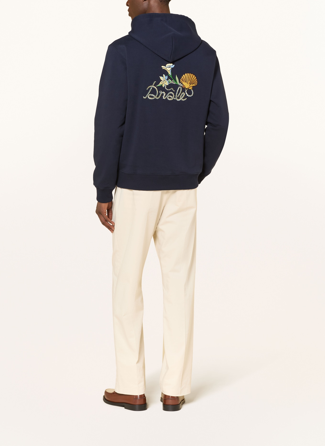 DRÔLE DE MONSIEUR sweat à capuche: BLEU FONCÉ / JAUNE / VERT