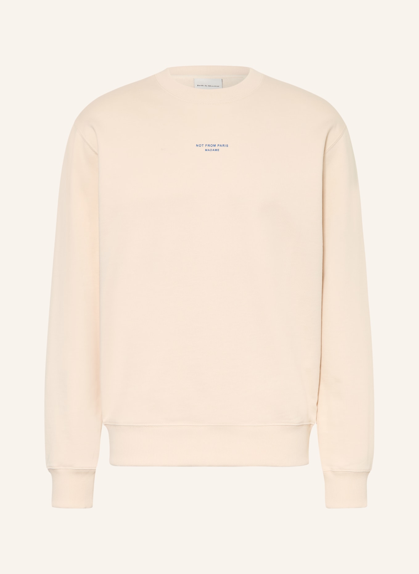 DRÔLE DE MONSIEUR Bluza LE SWEATSHIRT SLOGAN CLASSIQUE: BEŻOWY / NIEBIESKI