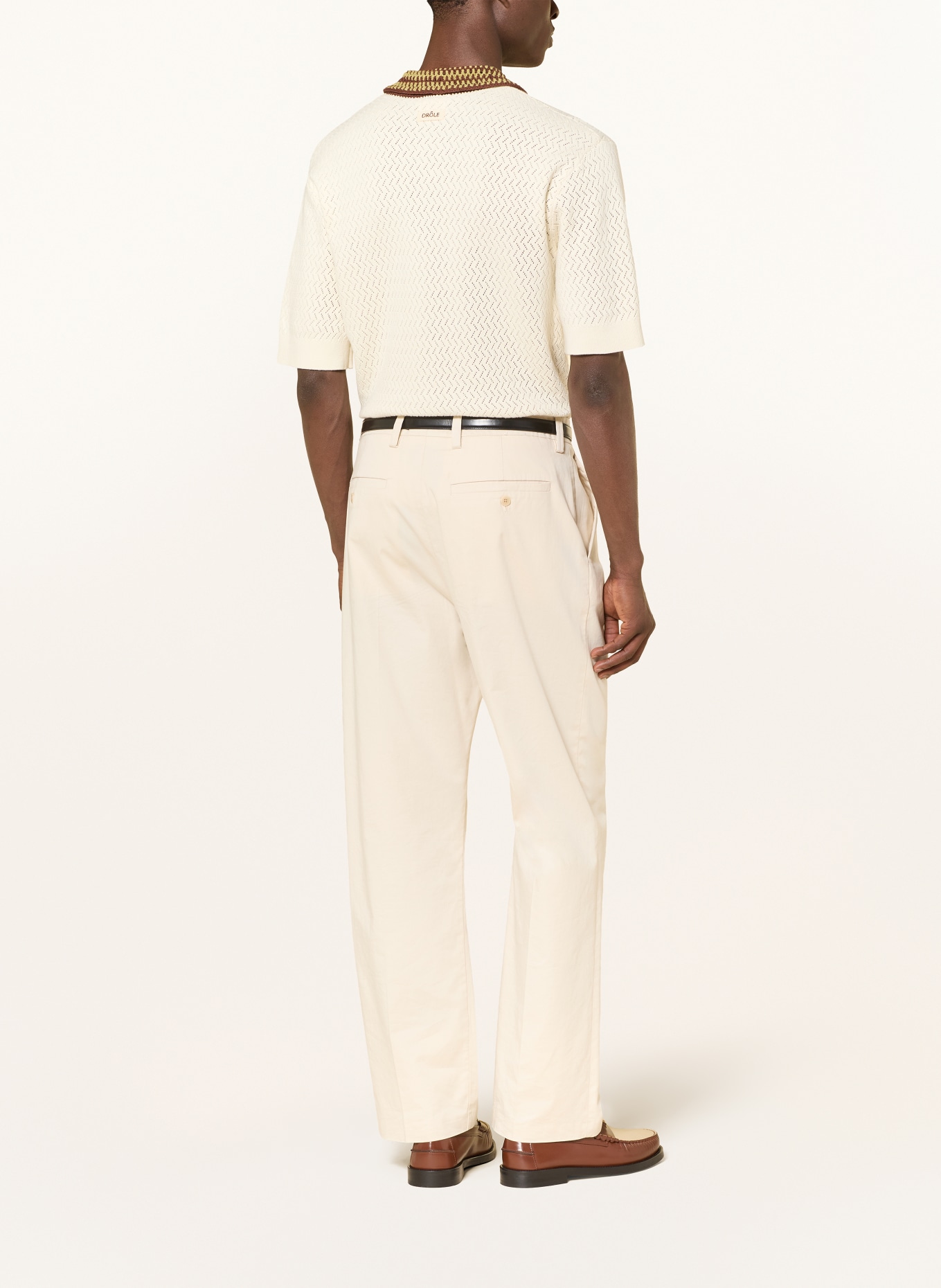 DRÔLE DE MONSIEUR Sweter polo: KREMOWY / CIEMNOBRĄZOWY / JASNOZIELONY