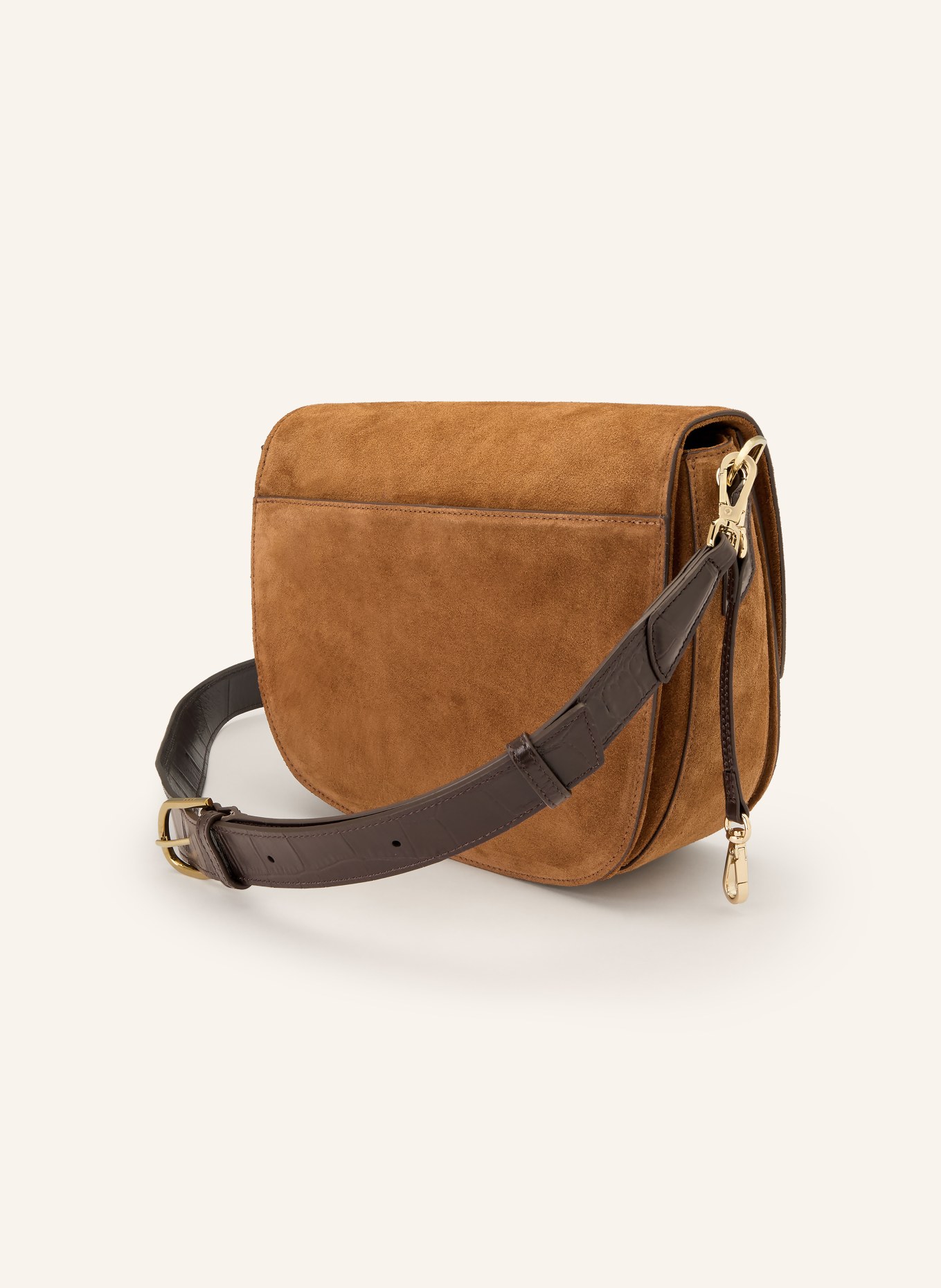 KAAI Sac à bandoulière REBEL: COGNAC / OR / MARRON FONCÉ