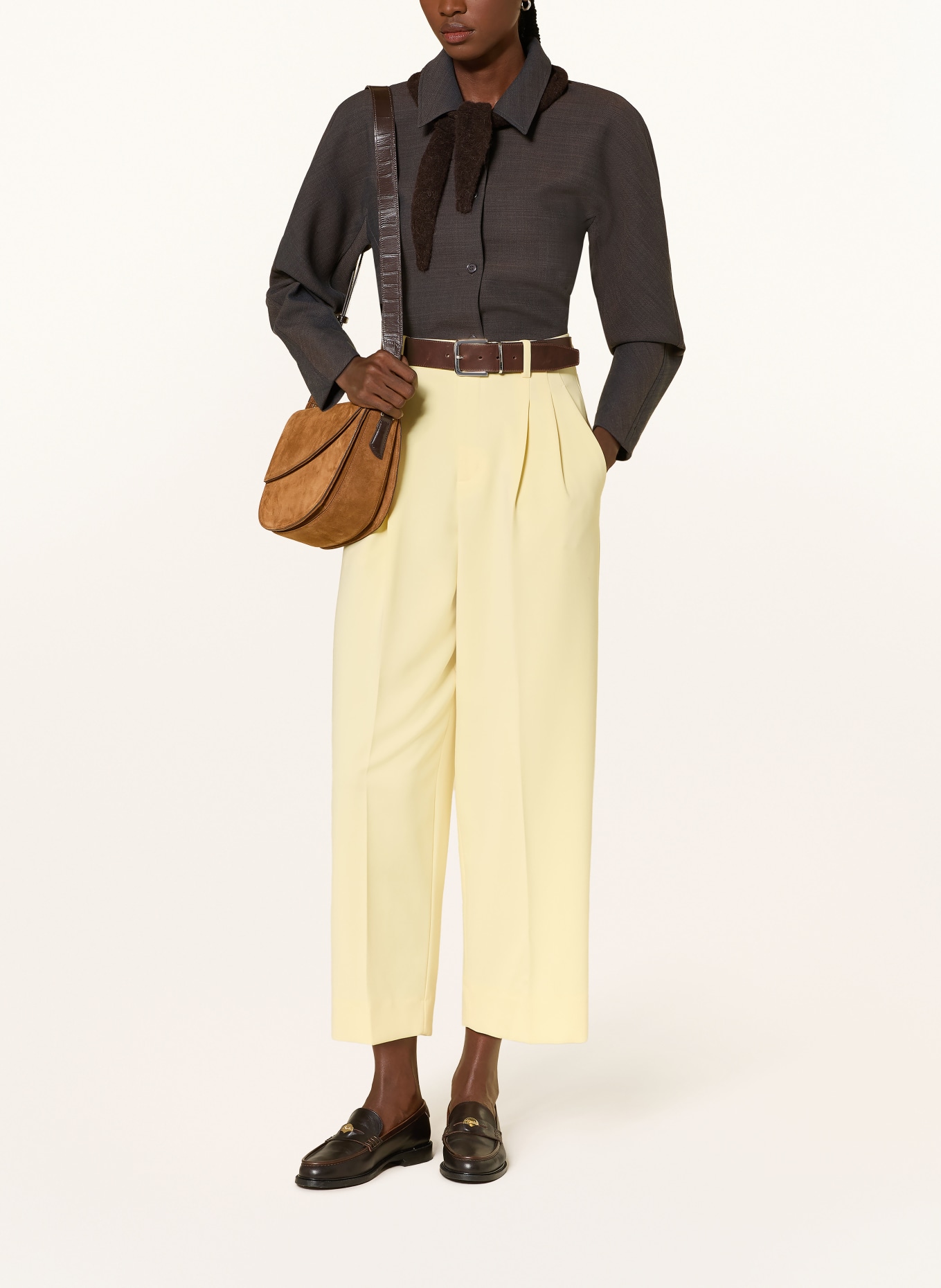 KAAI REBEL shoulder bag: COGNAC / GOLD / DARK BROWN