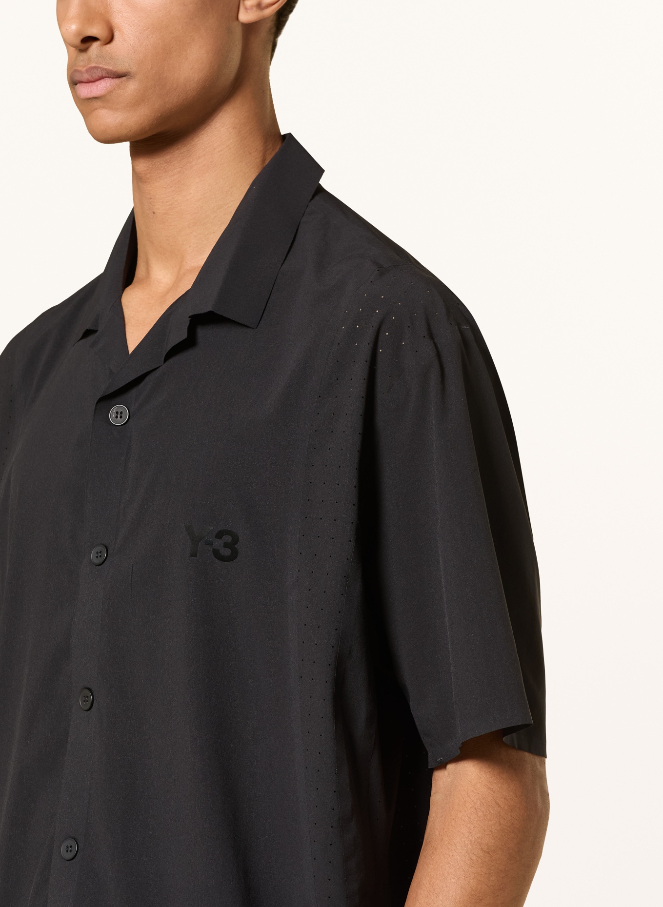 Y-3 Y-3 ULTRALIGHT WOVEN Resort Shirt, Loose Fit: BLACK