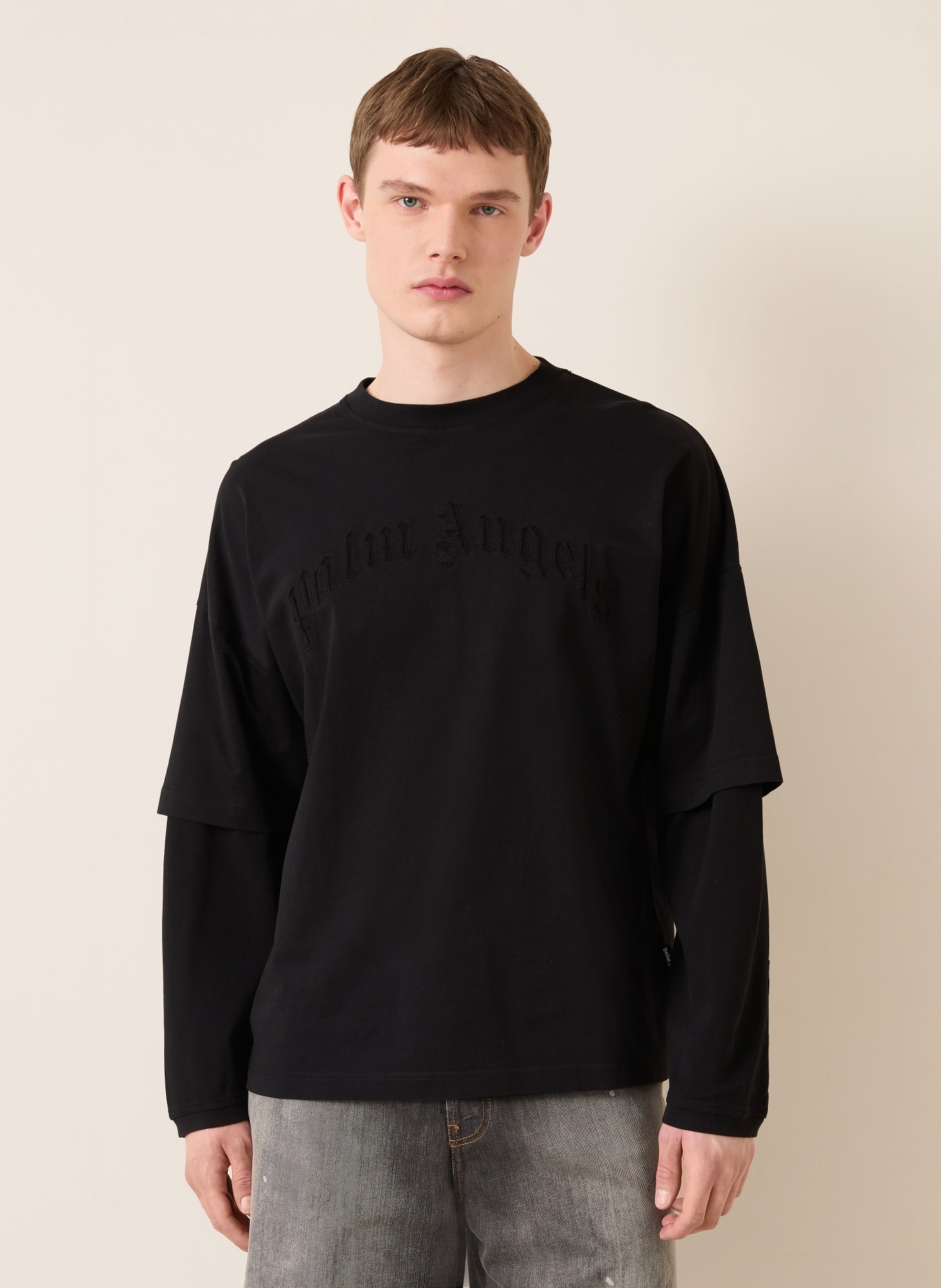Palm Angels T-shirt met lange mouwen: ZWART
