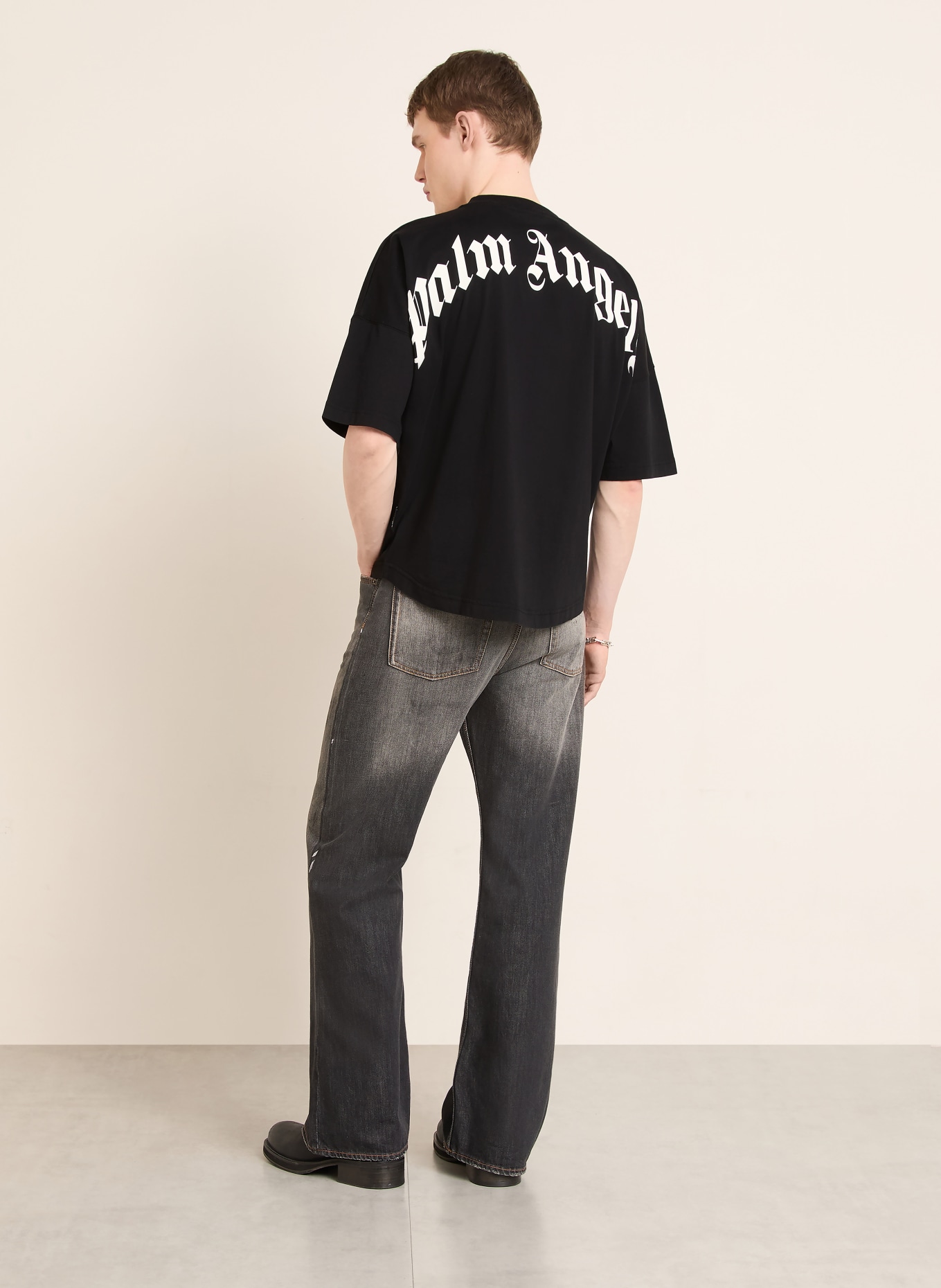 Palm Angels T-shirt: ZWART