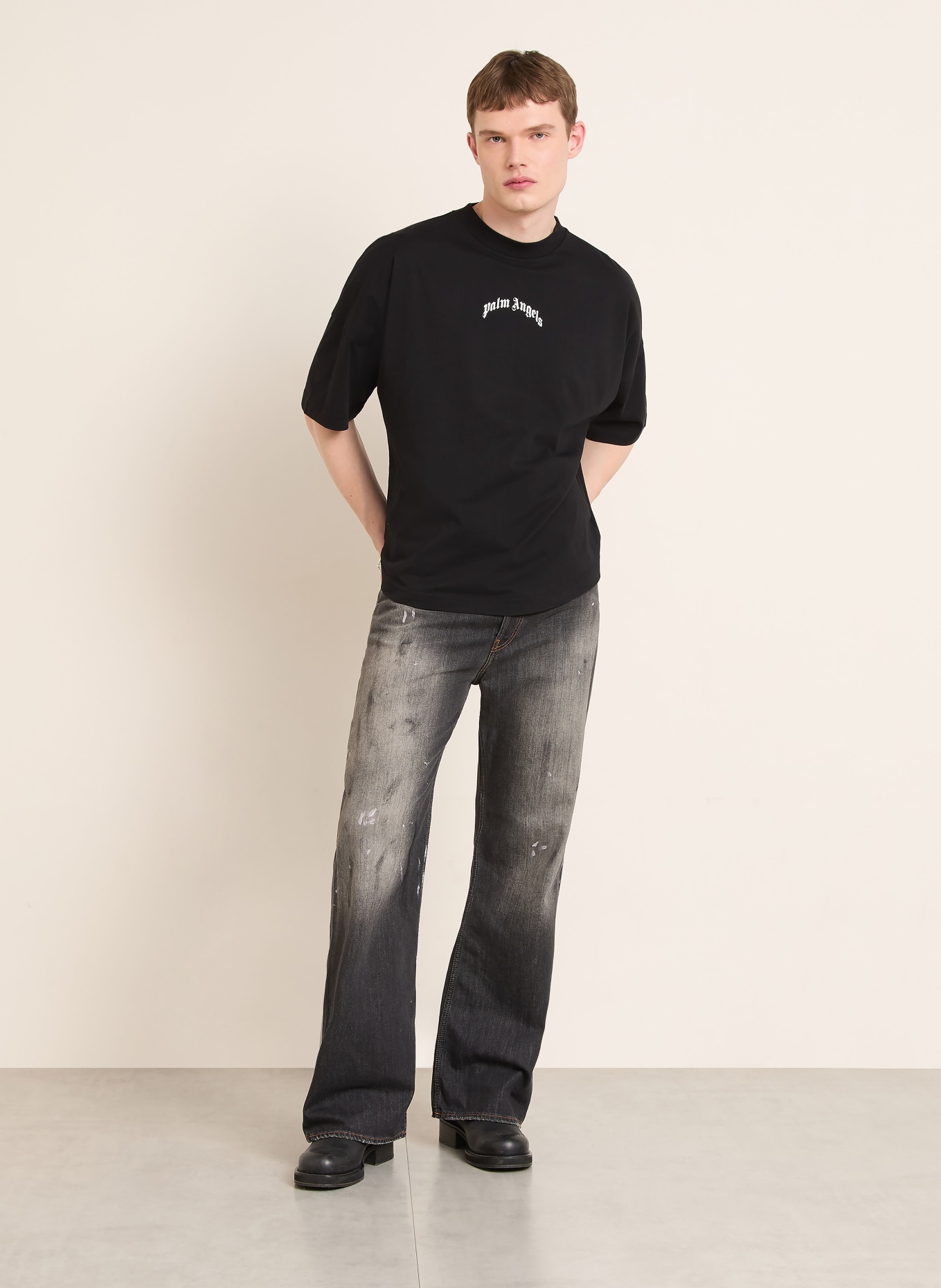 Palm Angels T-shirt: ZWART