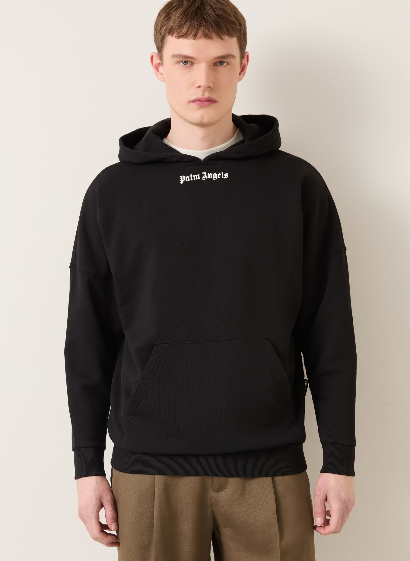 Palm Angels Oversized hoodie: ZWART / WIT