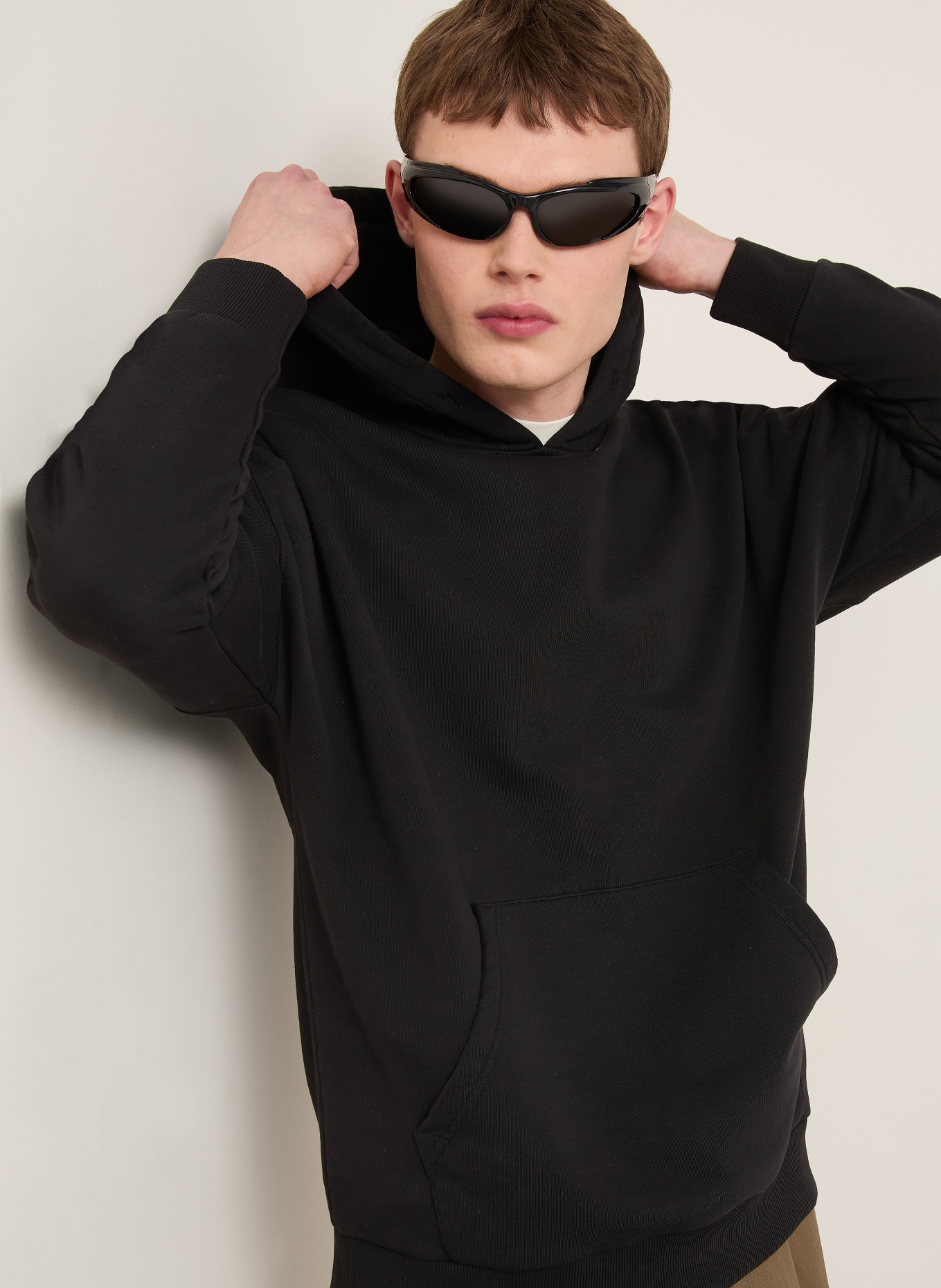Palm Angels Oversized hoodie: ZWART / WIT