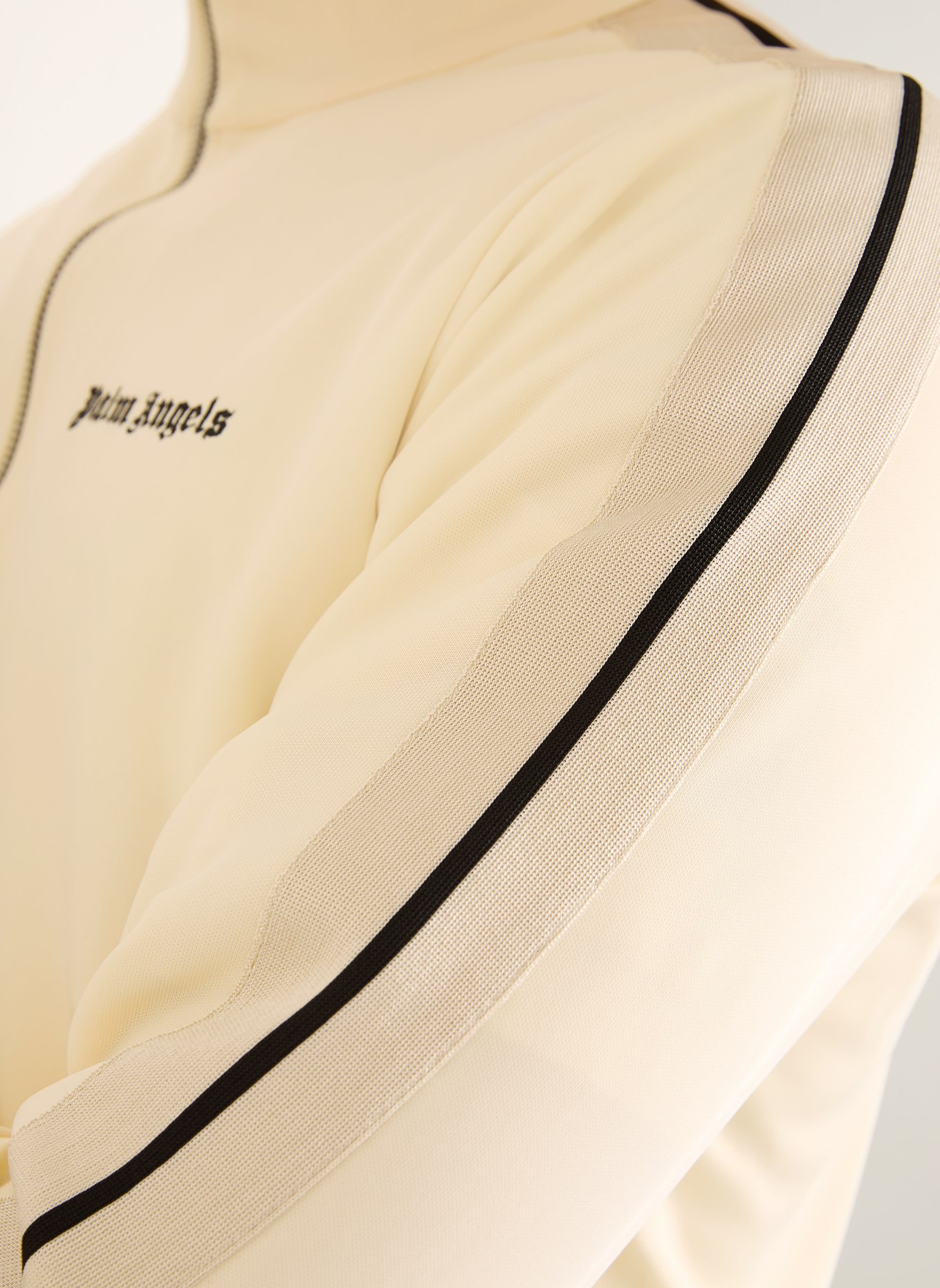 Palm Angels Sweatjack: ECRU / ZWART