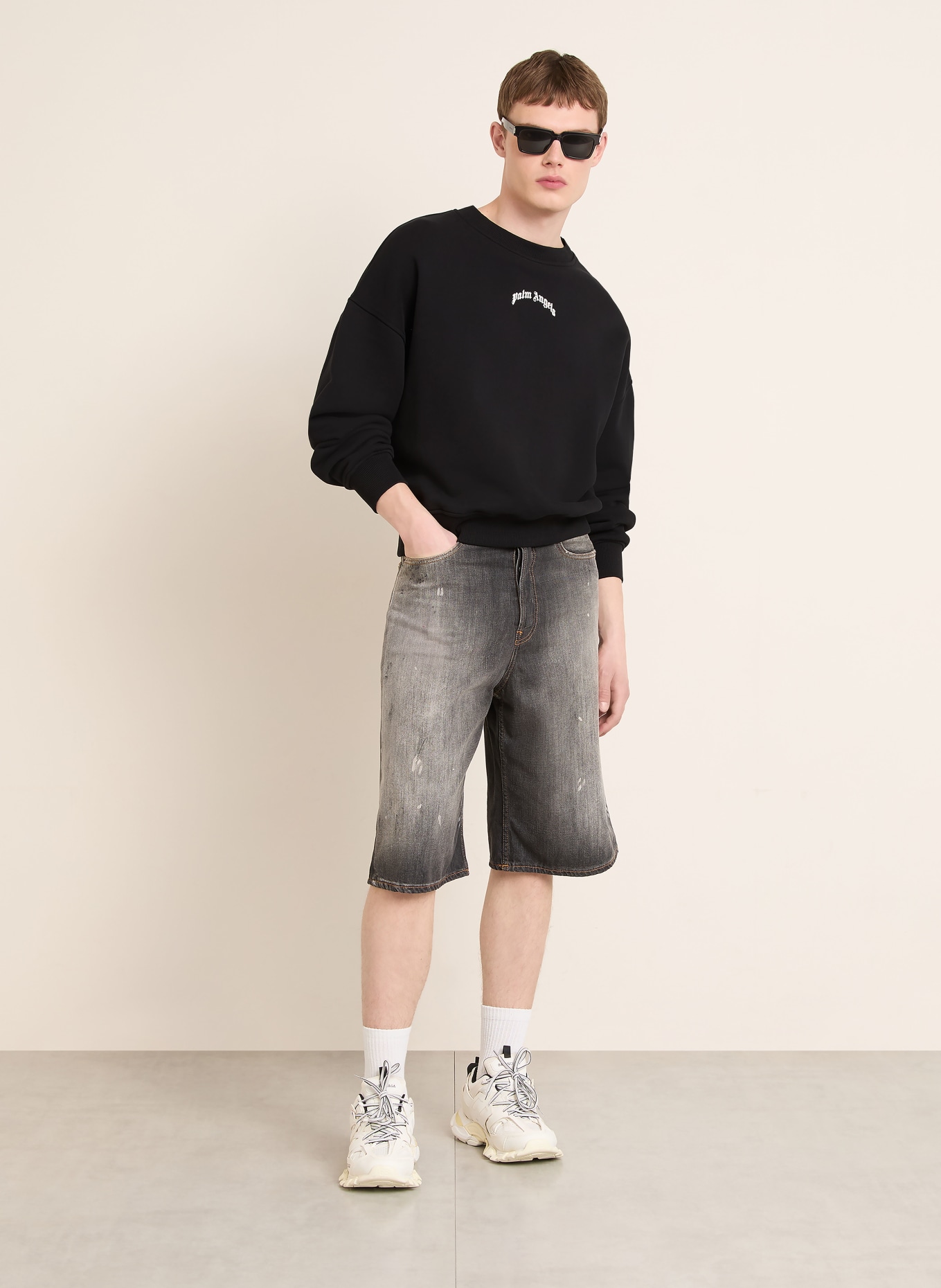 Palm Angels Sweatshirt: ZWART