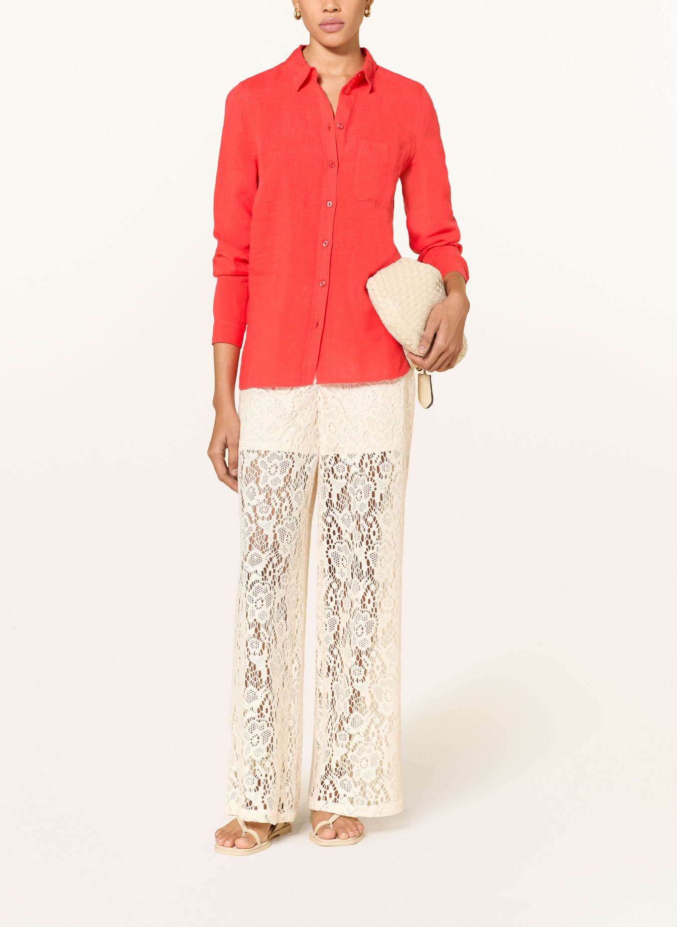 Part Two Overhemdblouse KIVASPW van linnen: ROOD