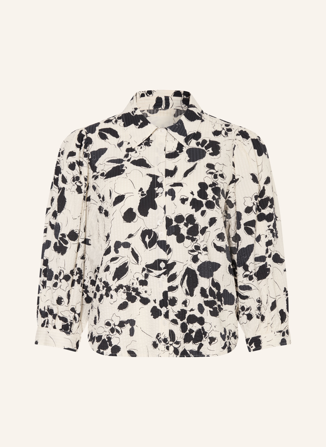 Part Two Bluzka ANAISPW z rękawami 3/4: GRANATOWY / ECRU / CZARNY