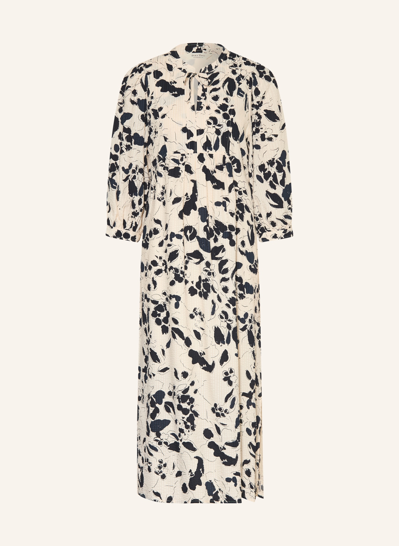 Part Two Sukienka ALESSAPW z rękawami 3/4: ECRU / GRANATOWY