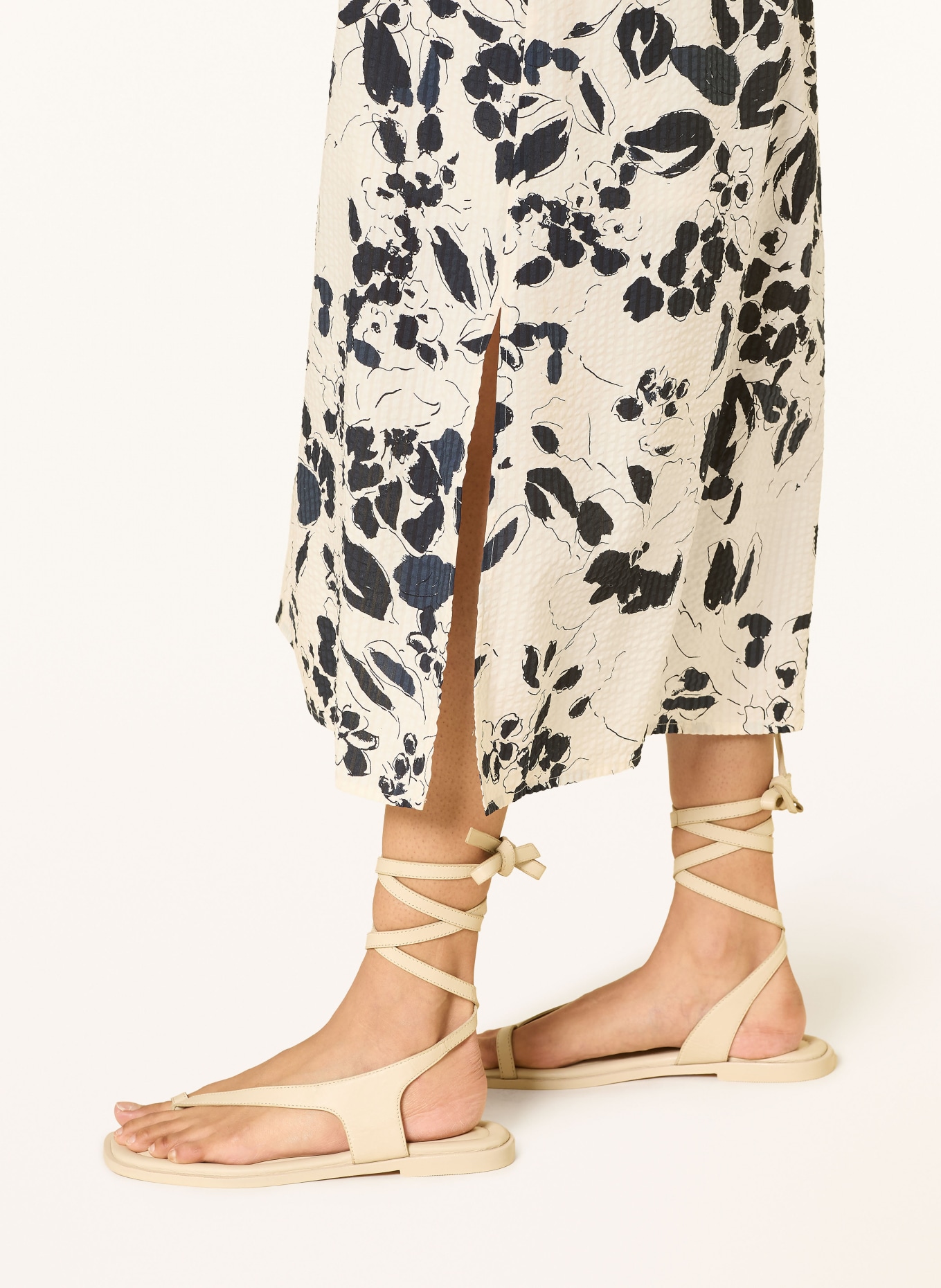 Part Two Sukienka ALESSAPW z rękawami 3/4: ECRU / GRANATOWY