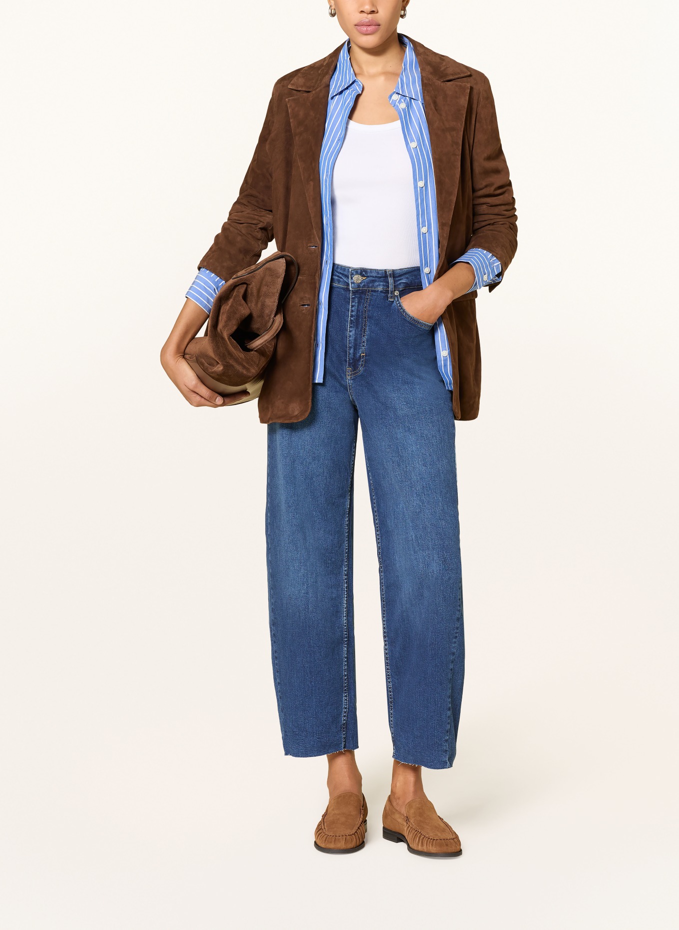 Part Two Barrel Jeans ADELENAPW: 300157 Medium Dark Blue Denim