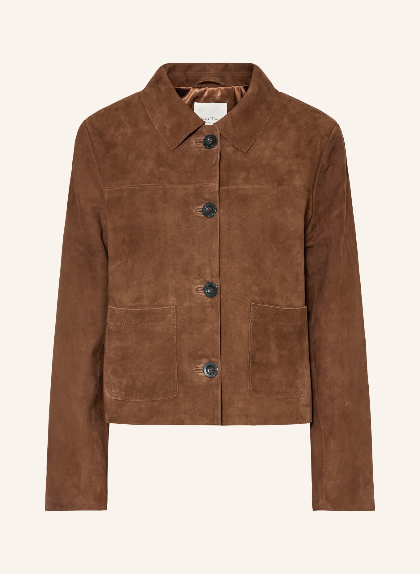 Part Two Lederjacke NEMAPW: BRAUN