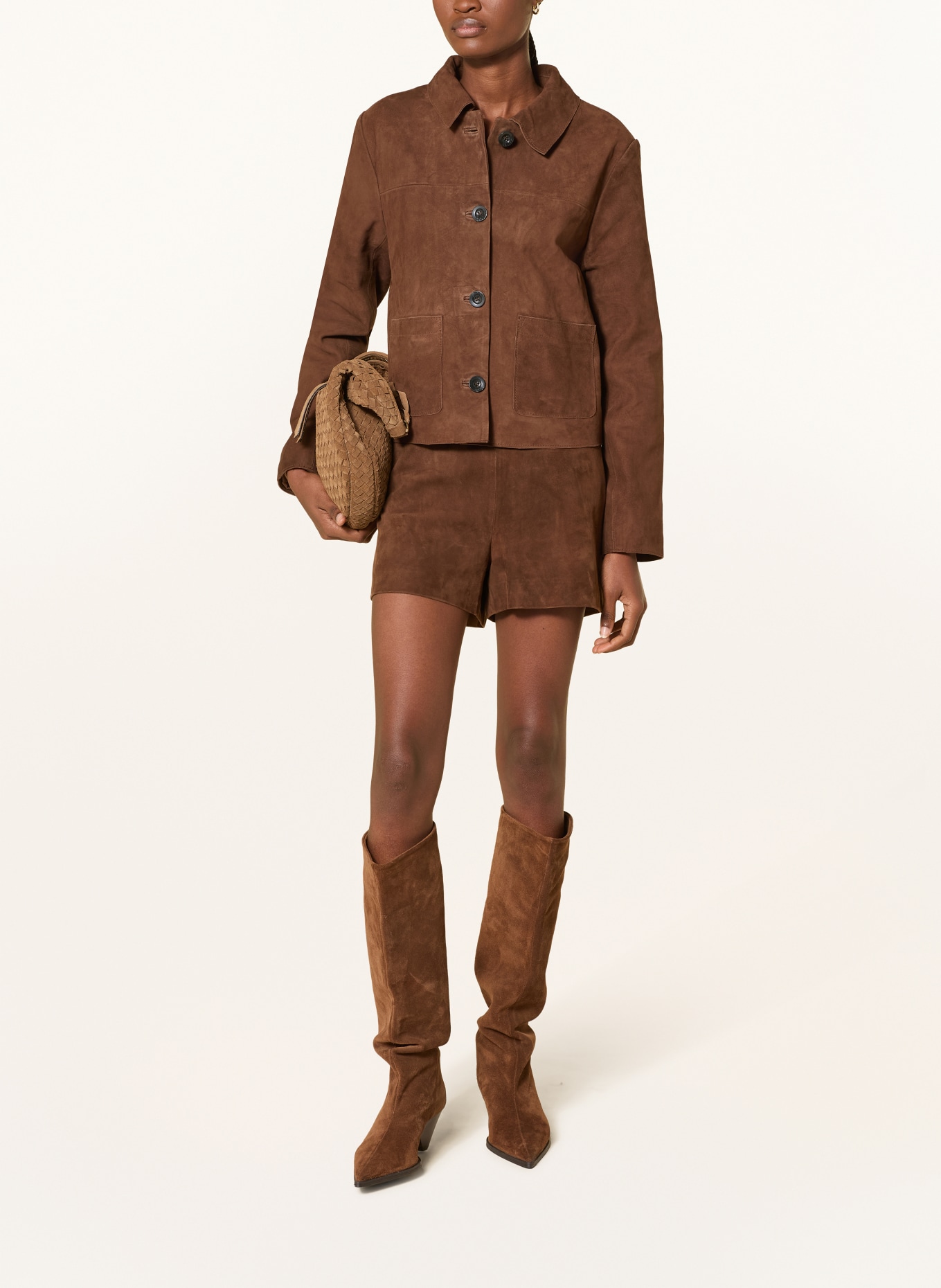 Part Two Lederjacke NEMAPW: BRAUN