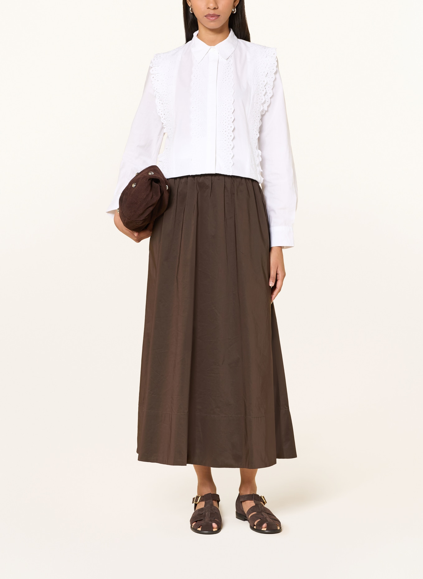 Part Two Košile ANELINEPW s prolamovanou krajkou: BÍLÁ