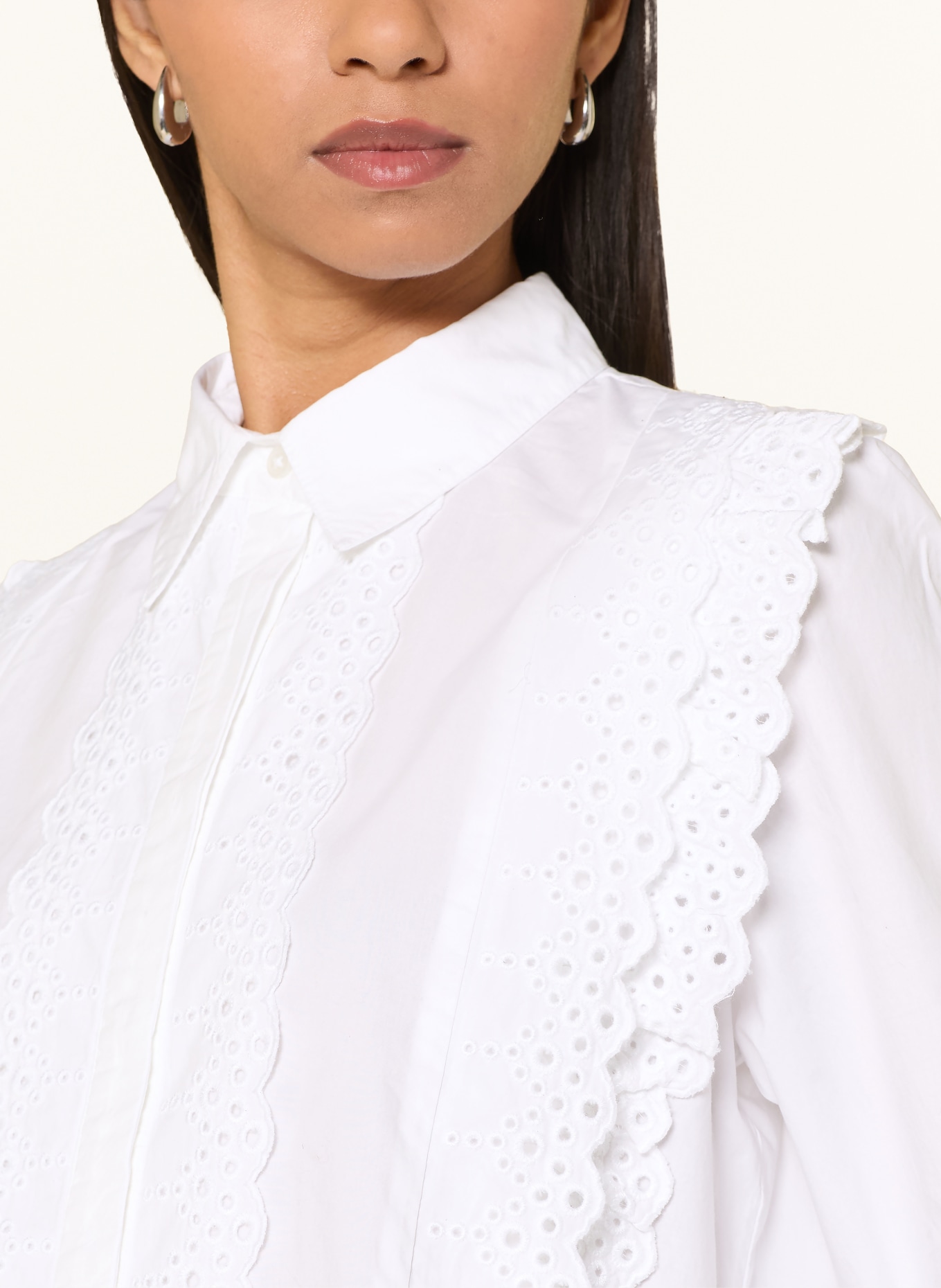 Part Two Košile ANELINEPW s prolamovanou krajkou: BÍLÁ