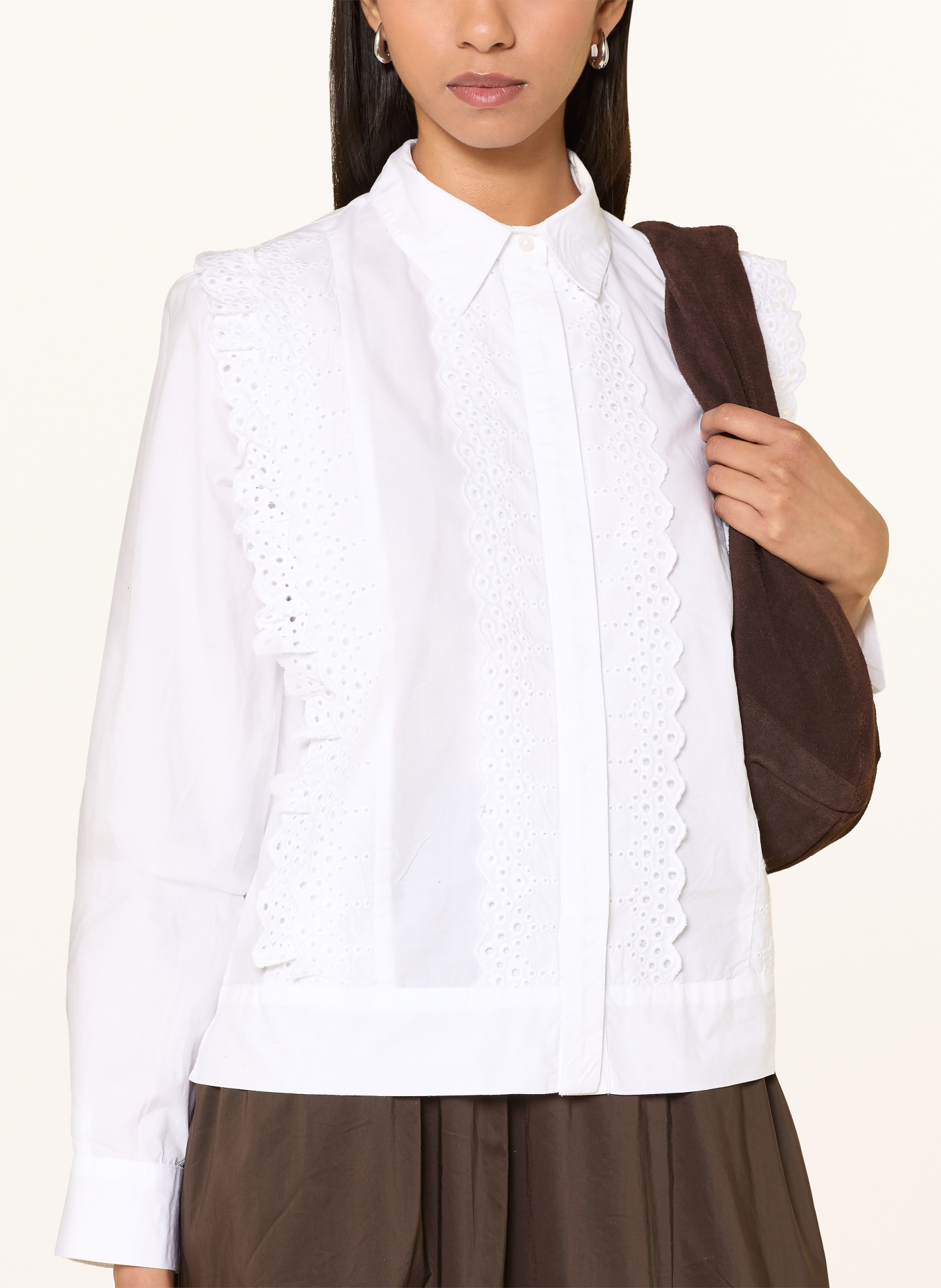 Part Two Košile ANELINEPW s prolamovanou krajkou: BÍLÁ