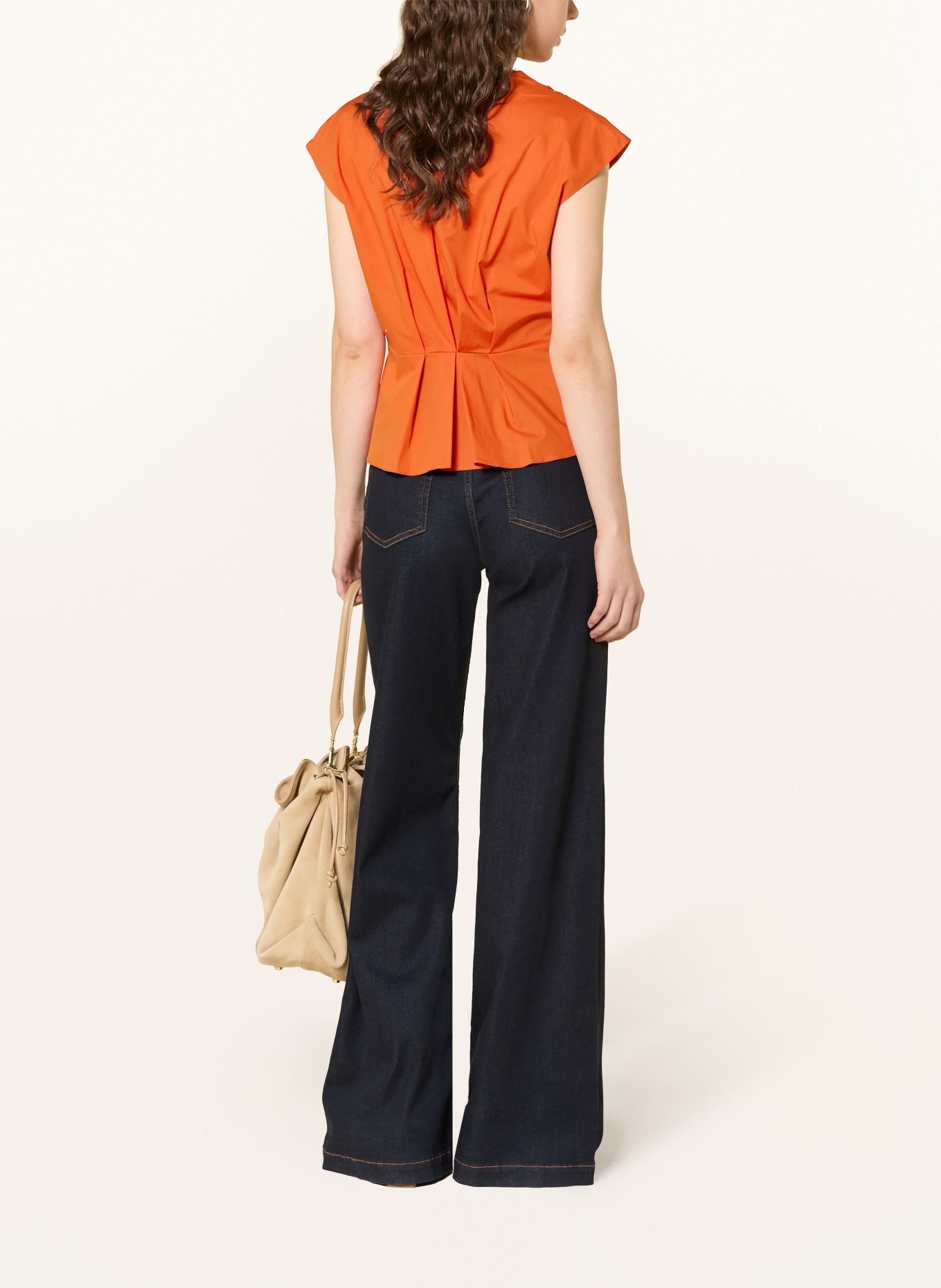 MARELLA Blusentop in Wickeloptik: ORANGE