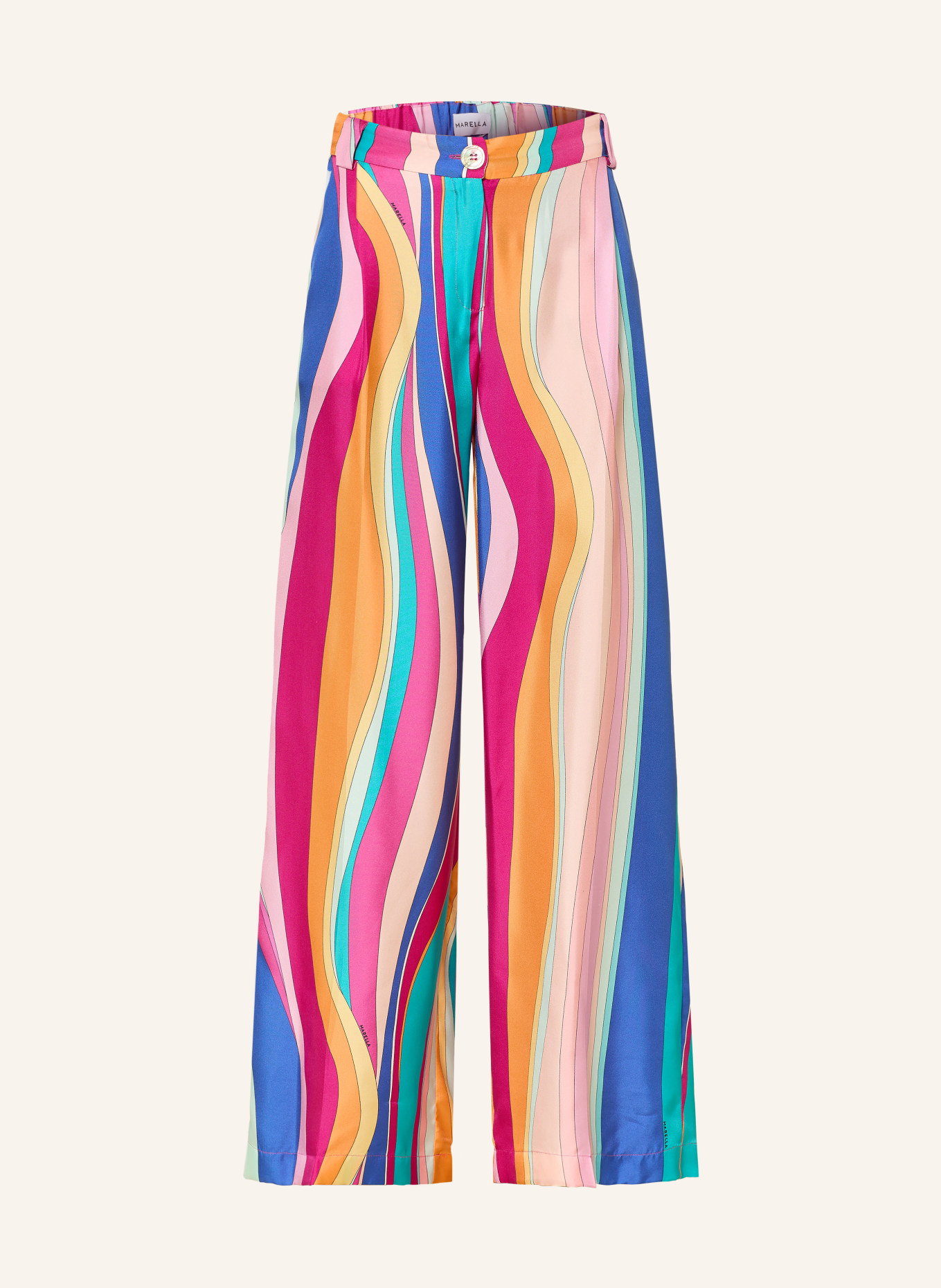 MARELLA Zijden broek: BLAUW / ROOD / ORANJE