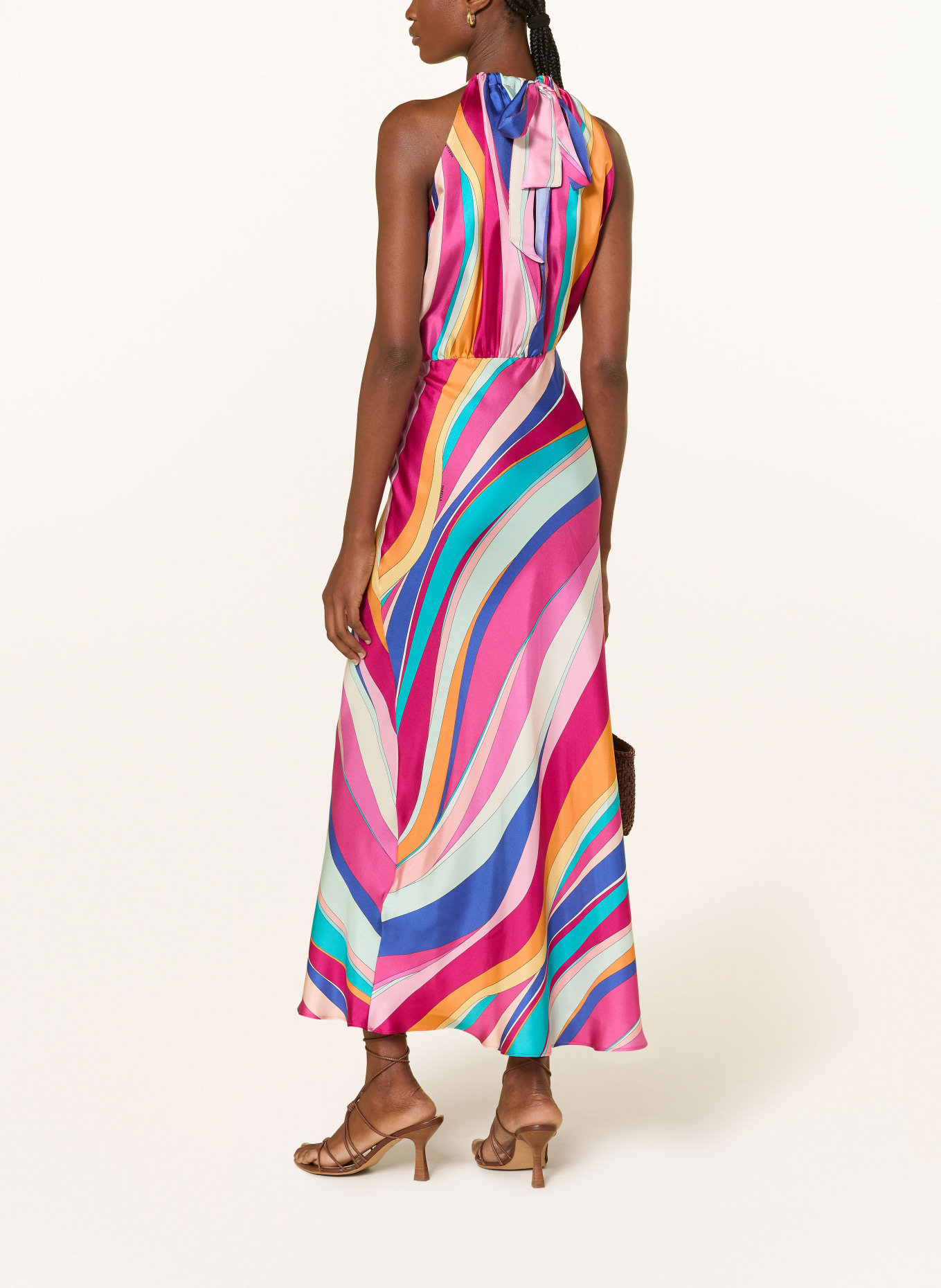 MARELLA Zijden jurk: ROZE / ROZE / BLAUW