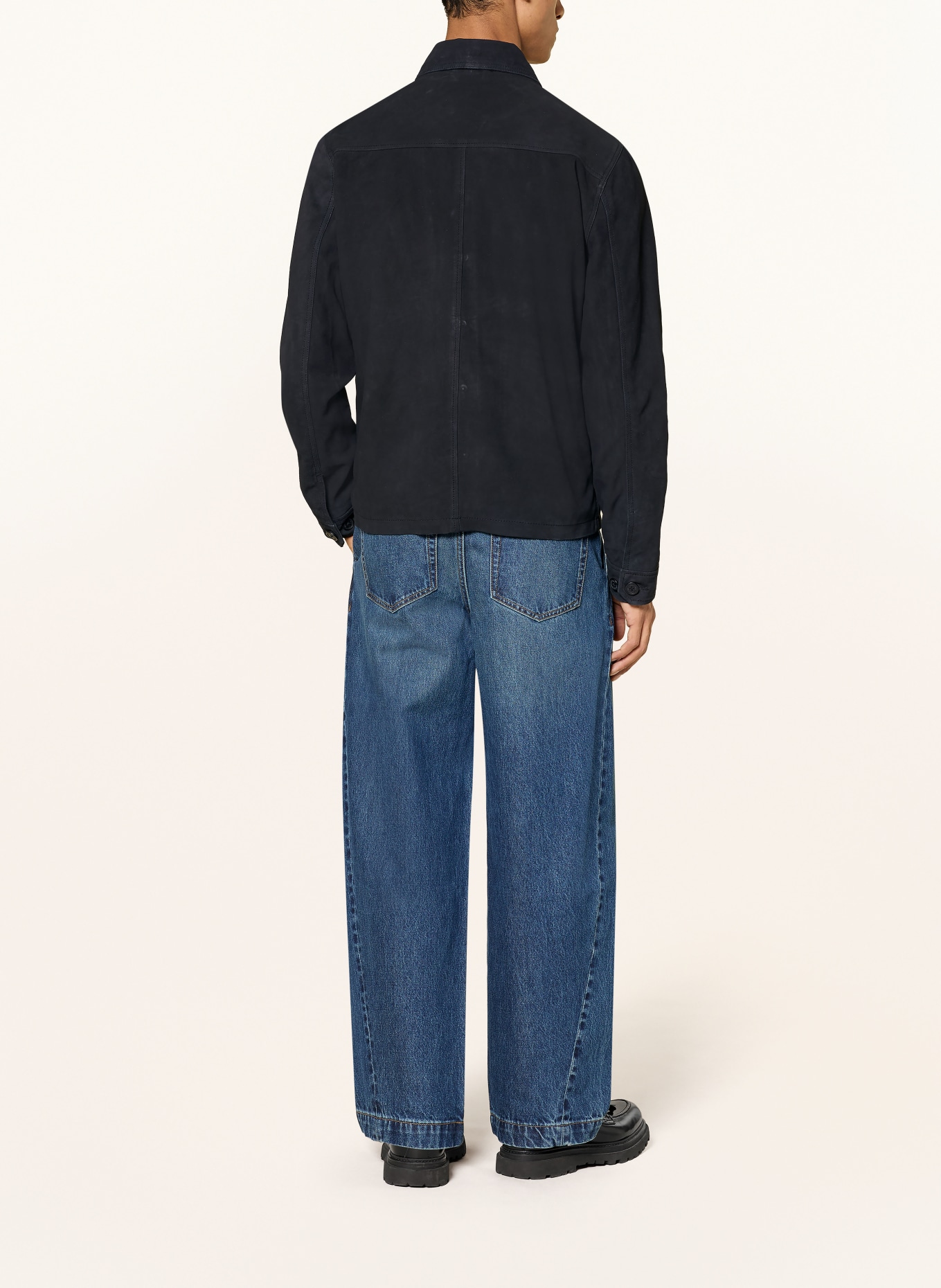 Schott NYC Leather overjacket: DARK BLUE