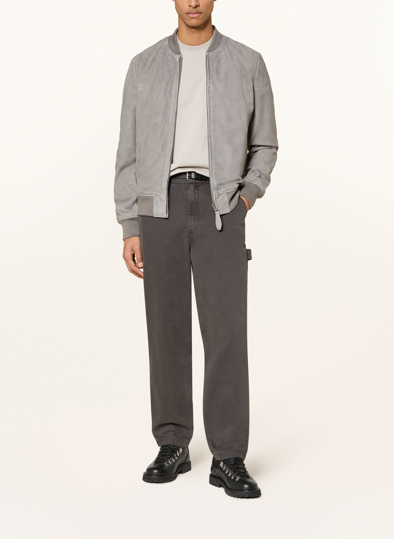 Schott NYC blouson en cuir: GRIS