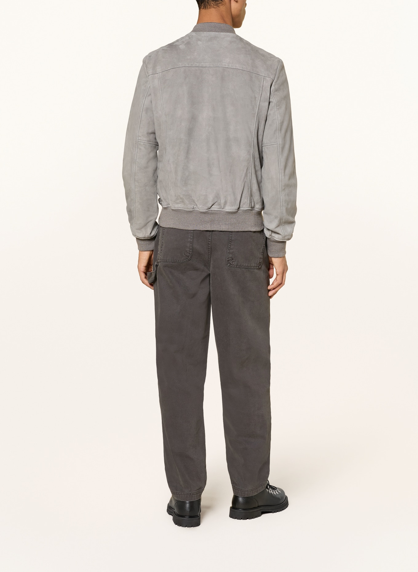 Schott NYC blouson en cuir: GRIS