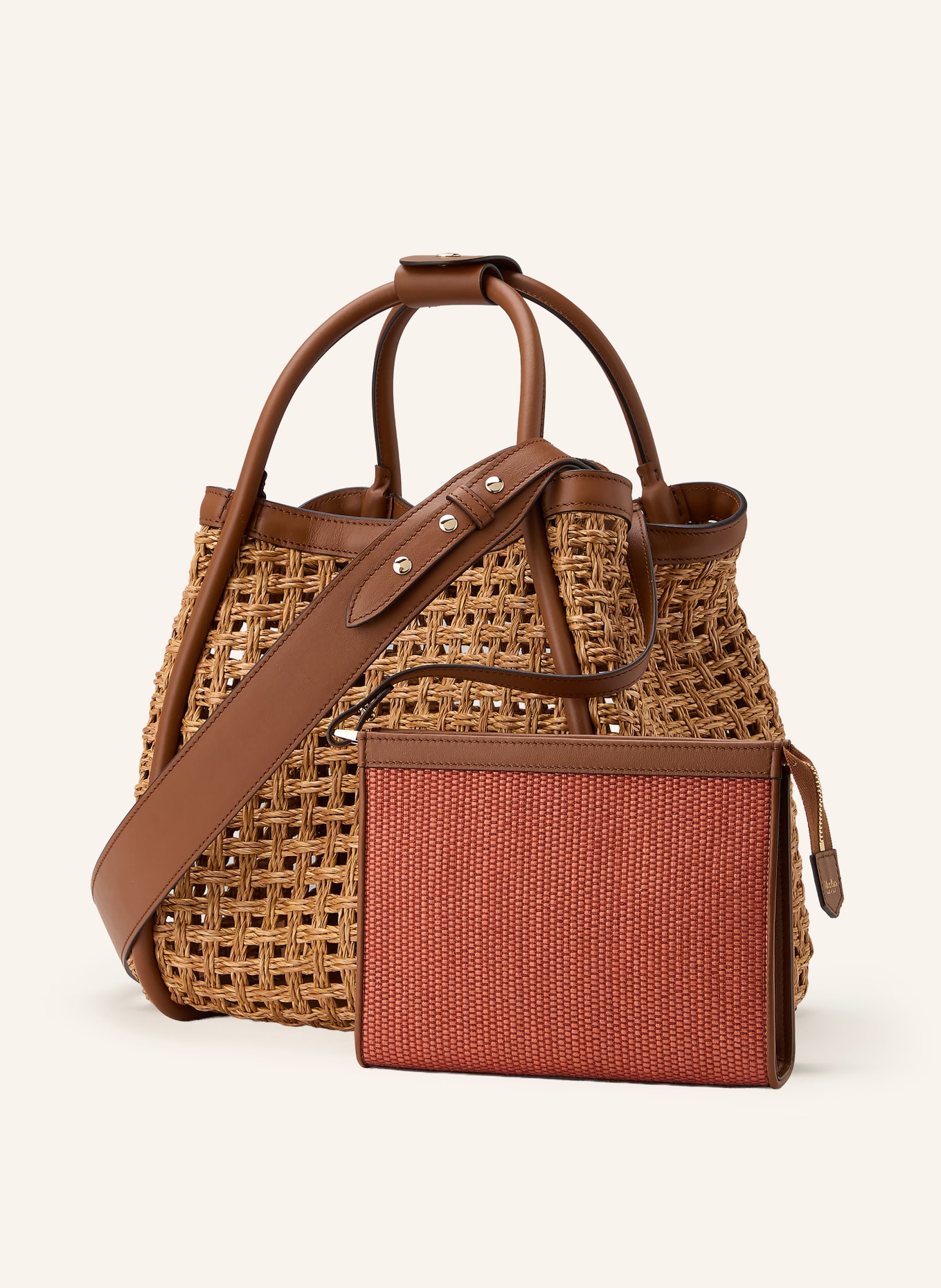 Max Mara Torebka MARINECESTO z etui: BRĄZOWY / ZŁOTY