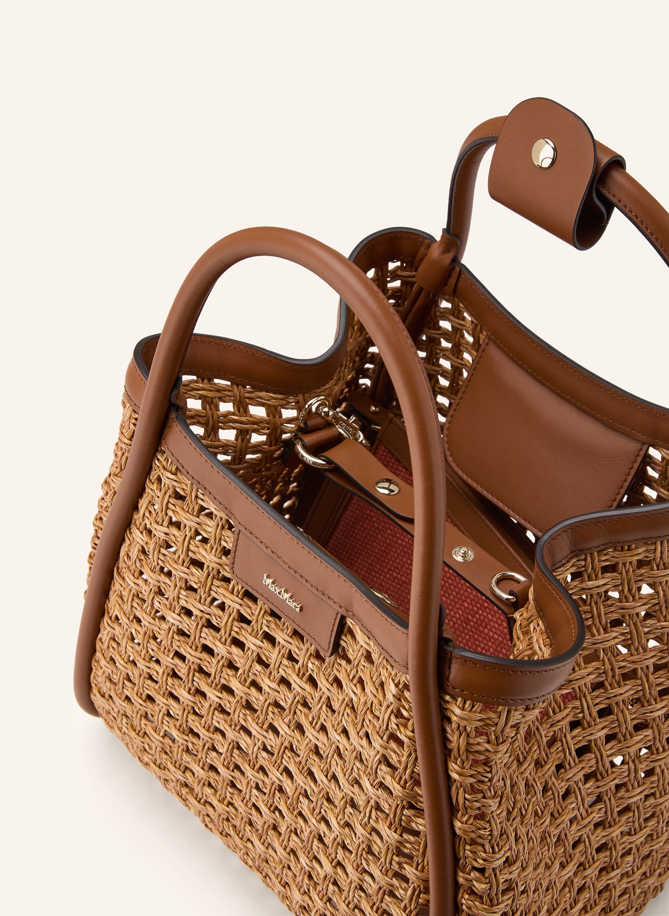 Max Mara Torebka MARINECESTO z etui: BRĄZOWY / ZŁOTY