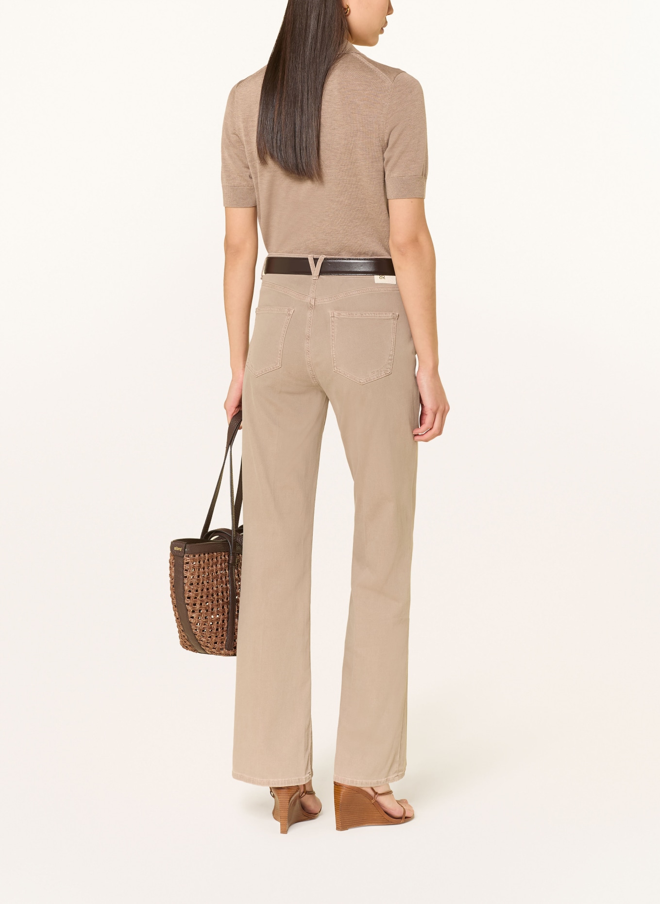 RAFFAELLO ROSSI Flared Jeans NELLA: 375 Warm Taupe