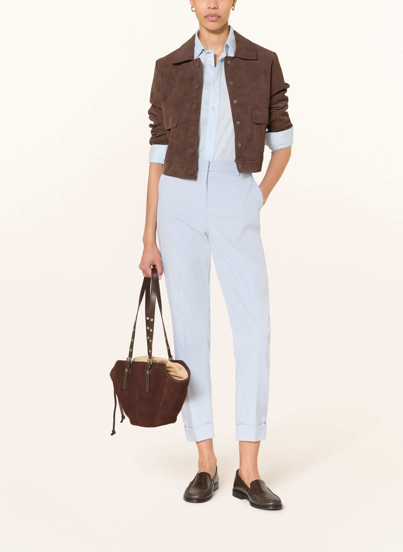 RAFFAELLO ROSSI 7/8 pants KRISS: LIGHT BLUE