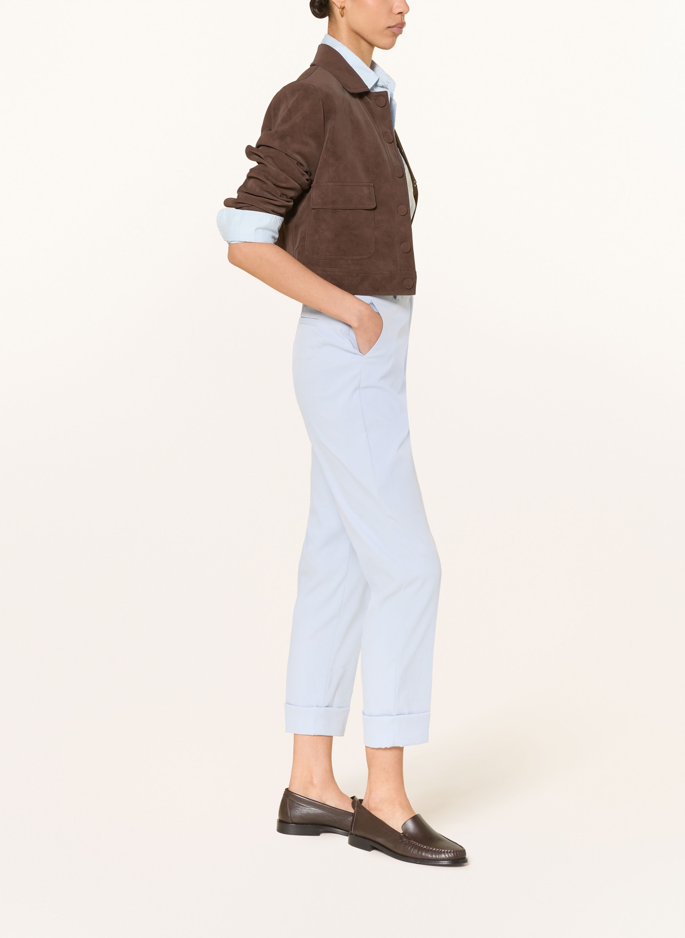 RAFFAELLO ROSSI 7/8 pants KRISS: LIGHT BLUE