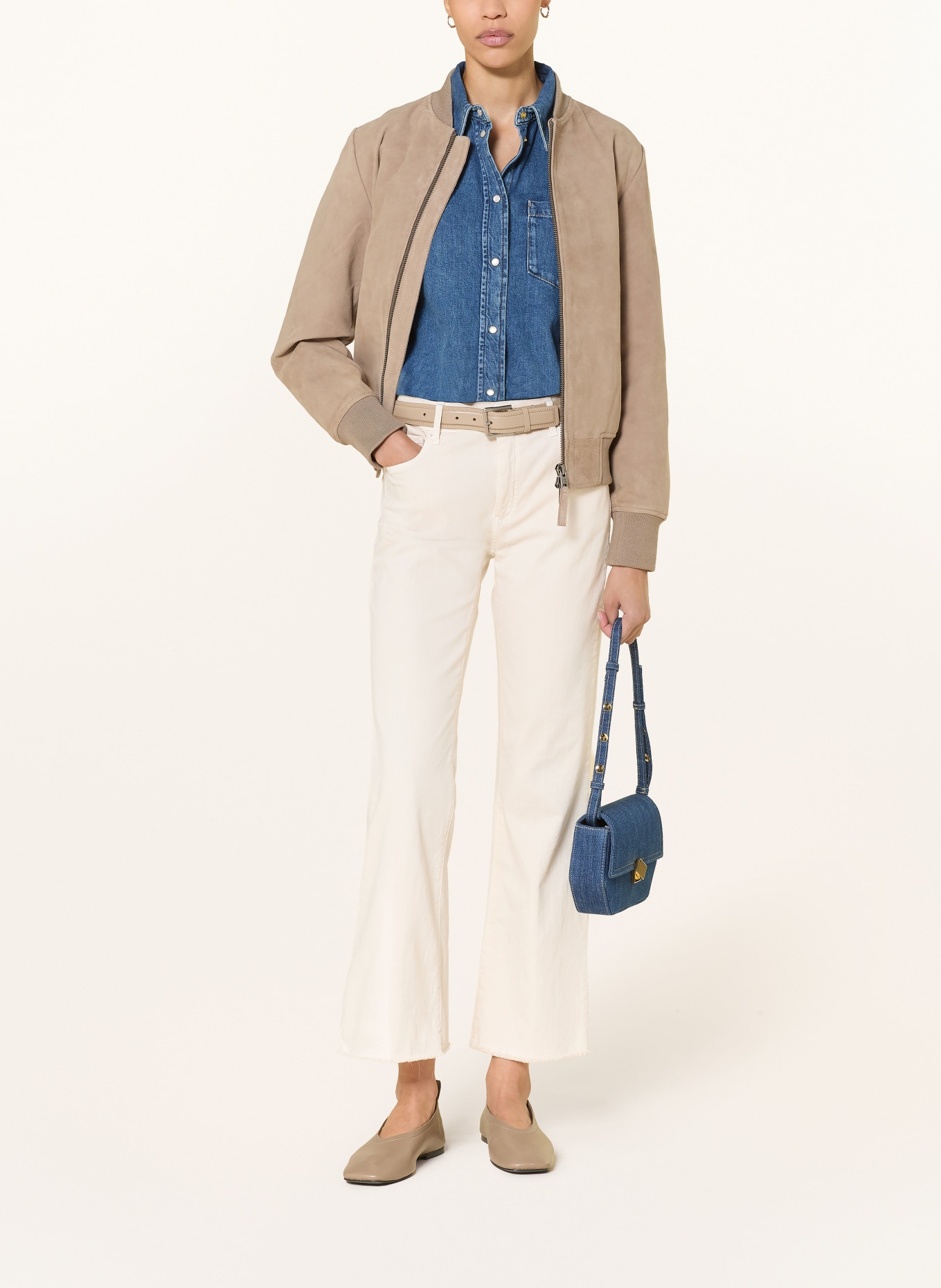 RAFFAELLO ROSSI Džíny s rozšiřujícími se nohavicemi VIC: 325 crema