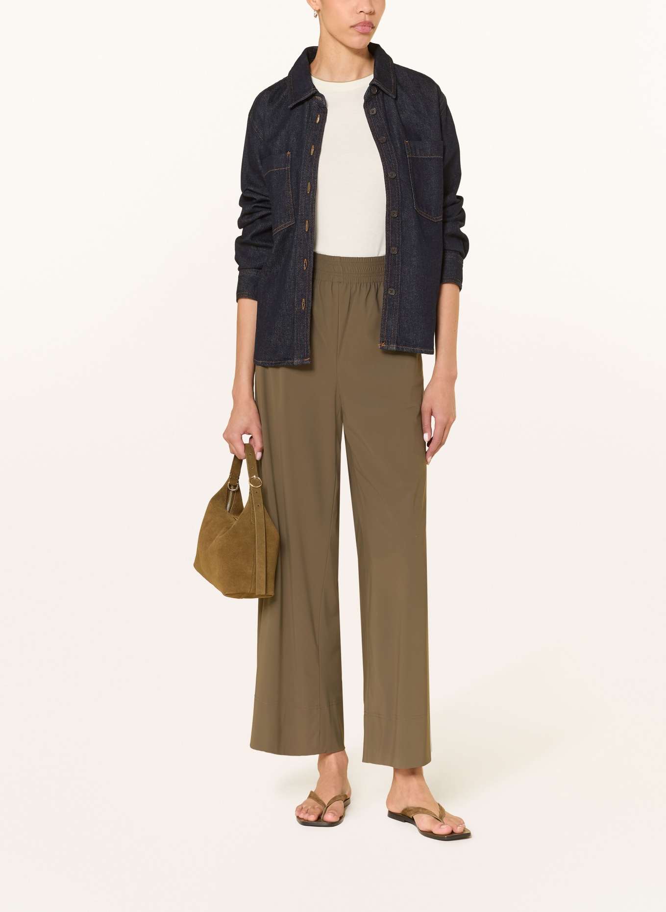 RAFFAELLO ROSSI LIZETT jogging-style pants: KHAKI