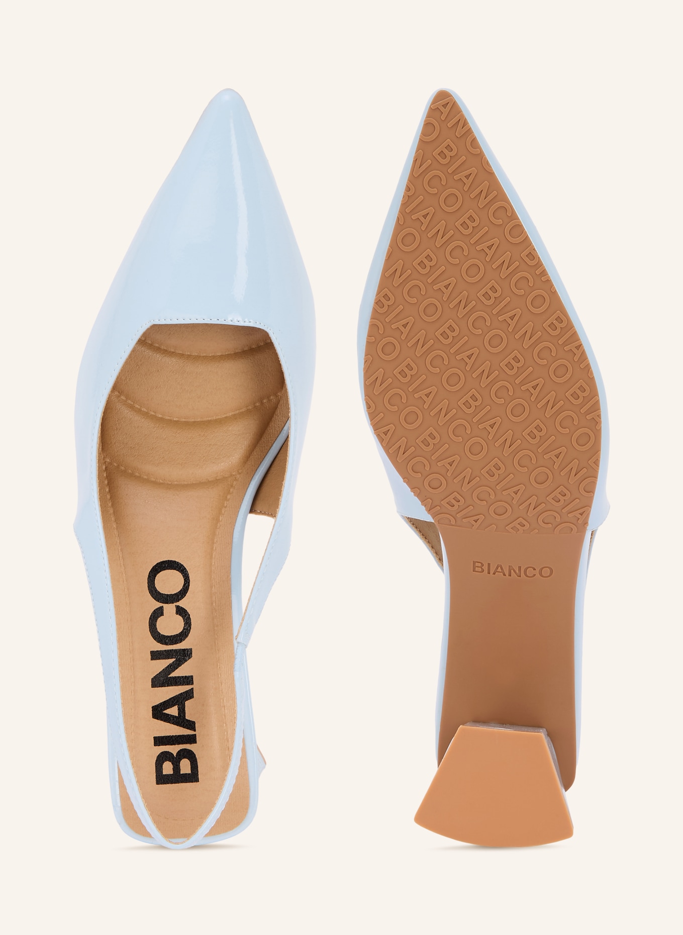 BIANCO slingback pumps: LIGHT BLUE