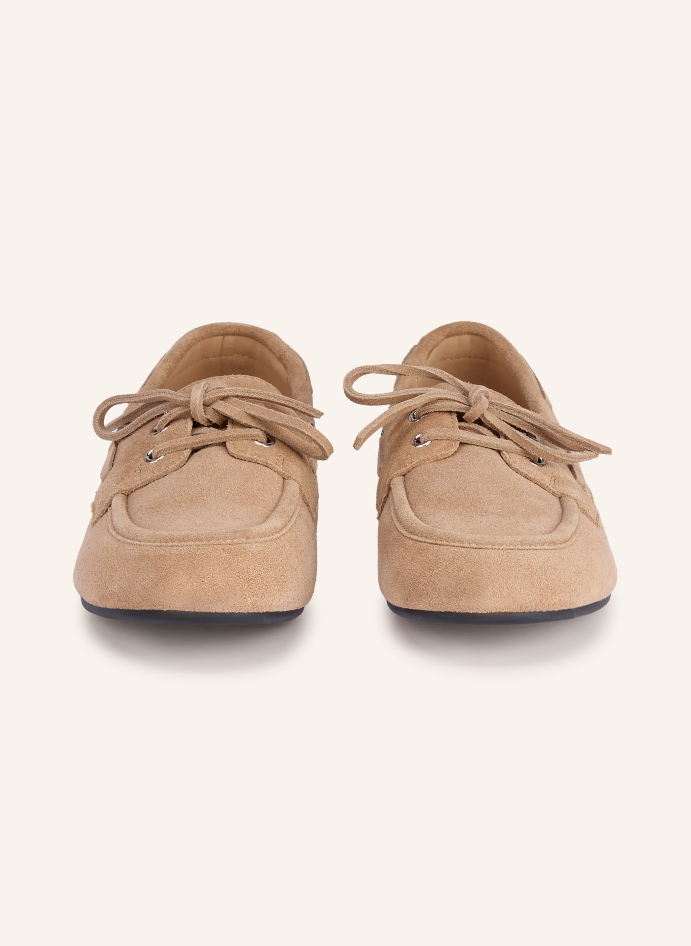 BIANCO Buty żeglarskie BIAMARLENE: BEŻOWY / SREBRNY