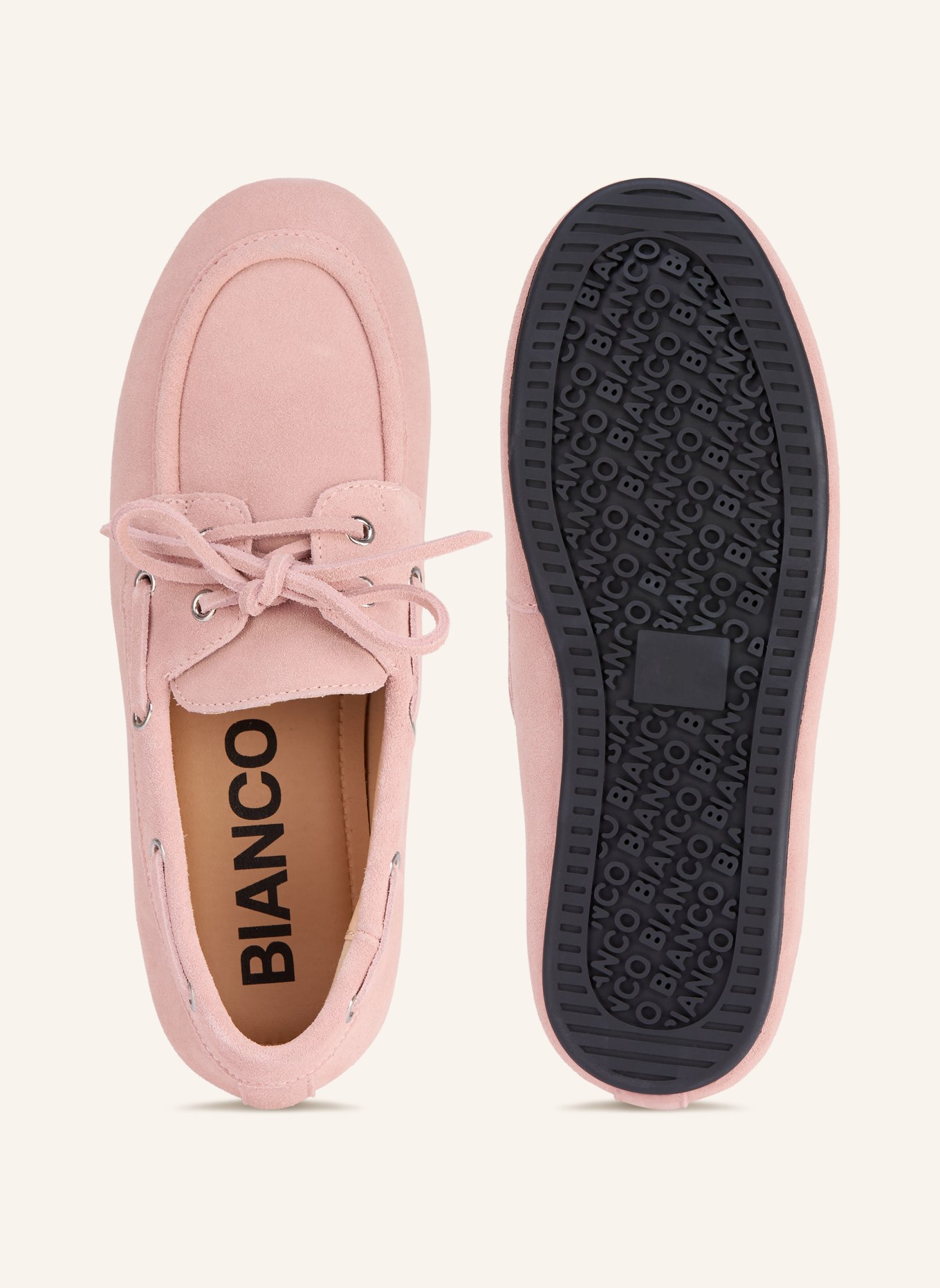 BIANCO Buty żeglarskie BIAMARLENE: BLADORÓŻOWY / SREBRNY