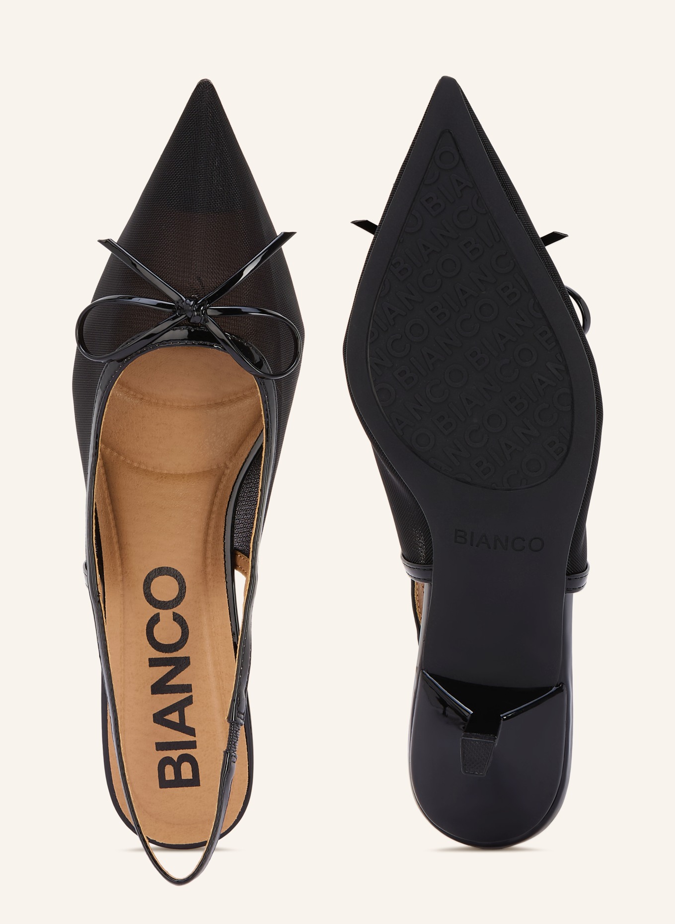 BIANCO BIAKRISTIN Sling Pumps: BLACK